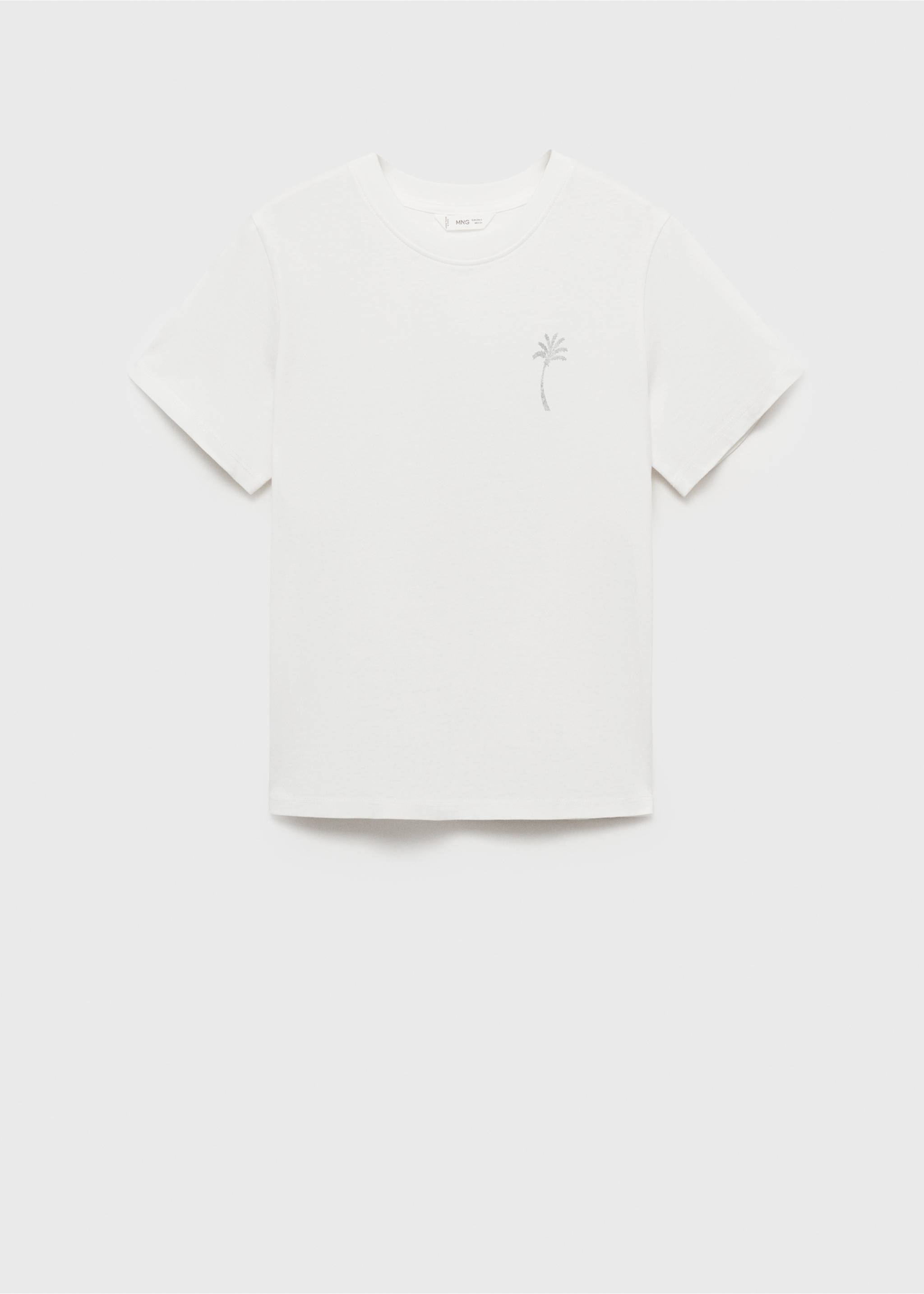 T-Shirt mit aufgedruckter Zeichnung - Artikel ohne Model, Cremeweiß. Ref: 87017692-00.
