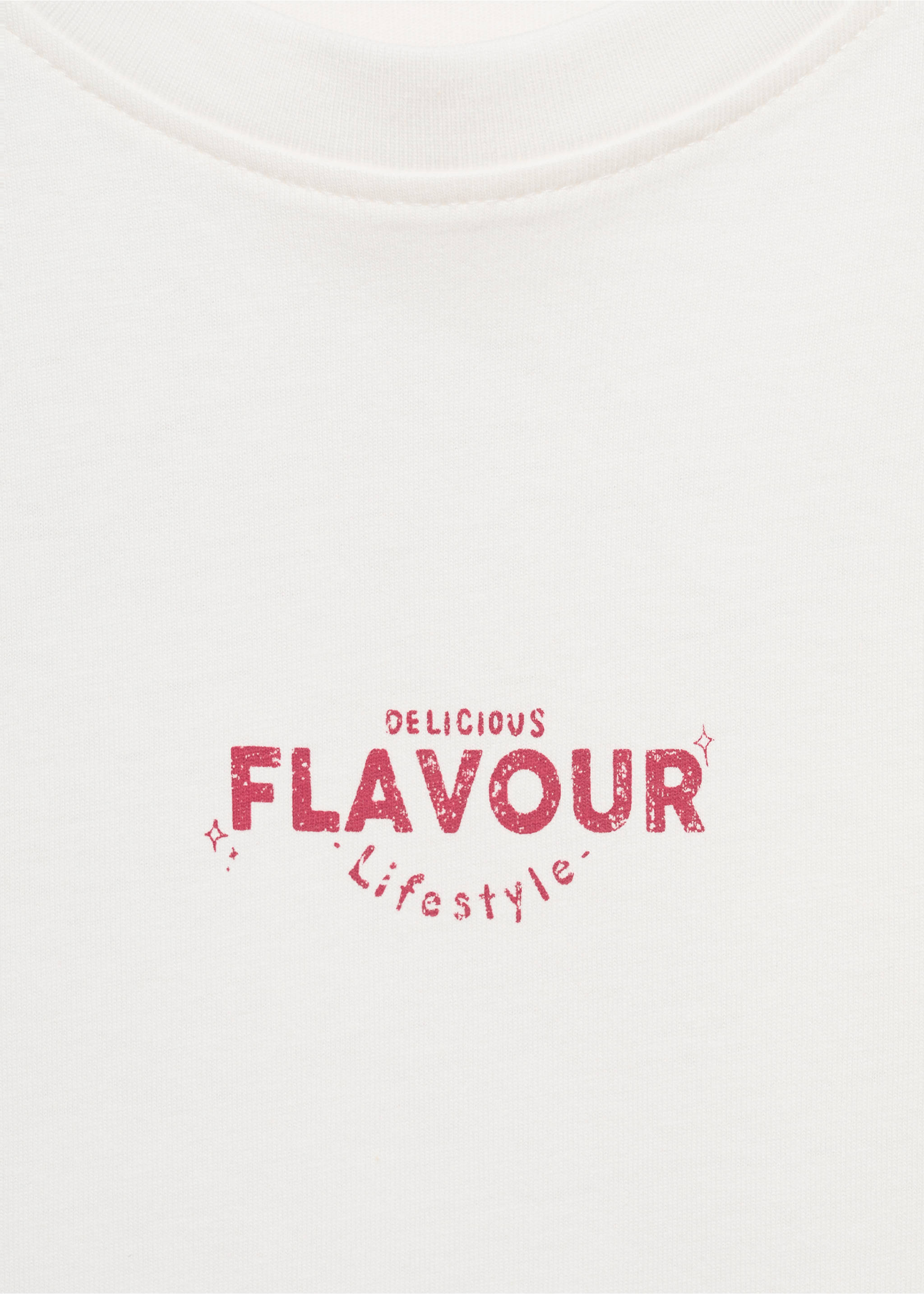 Short-sleeved printed t-shirt - Details of the article 8, Off White. Ref: 87017694-00.