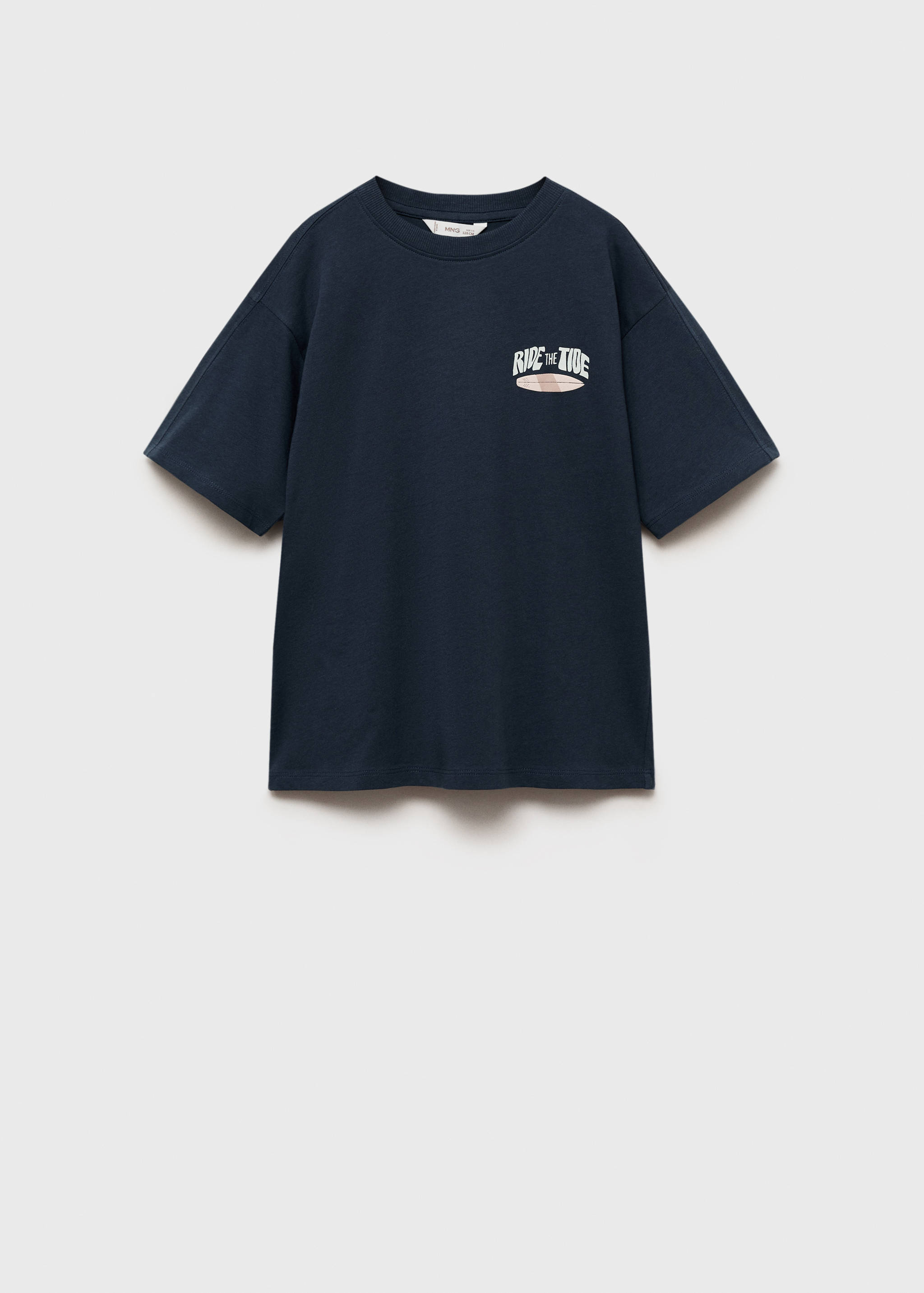 Camiseta algodón dibujo relieve - Artículo sin modelo