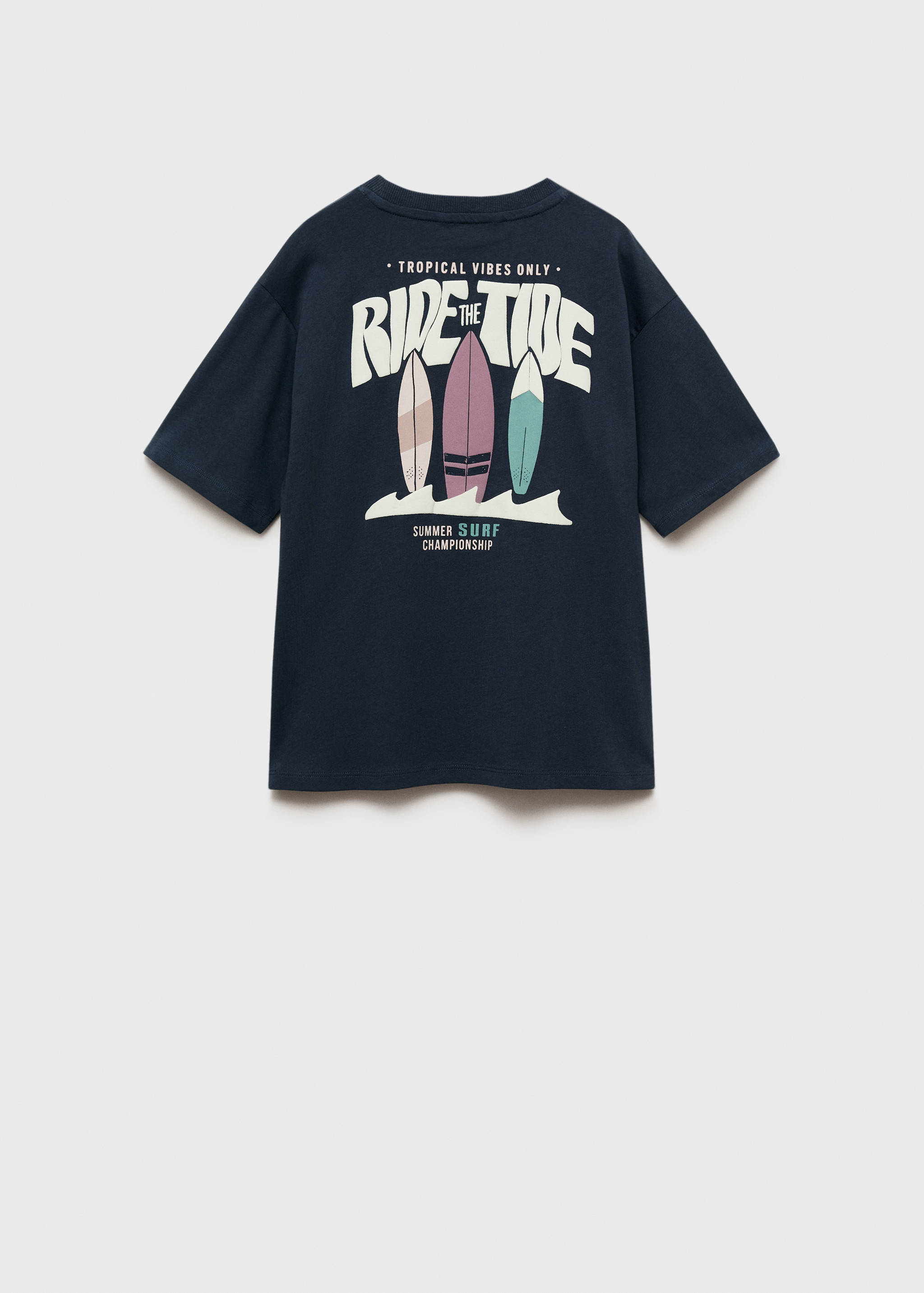 Camiseta algodón dibujo relieve - Reverso del artículo
