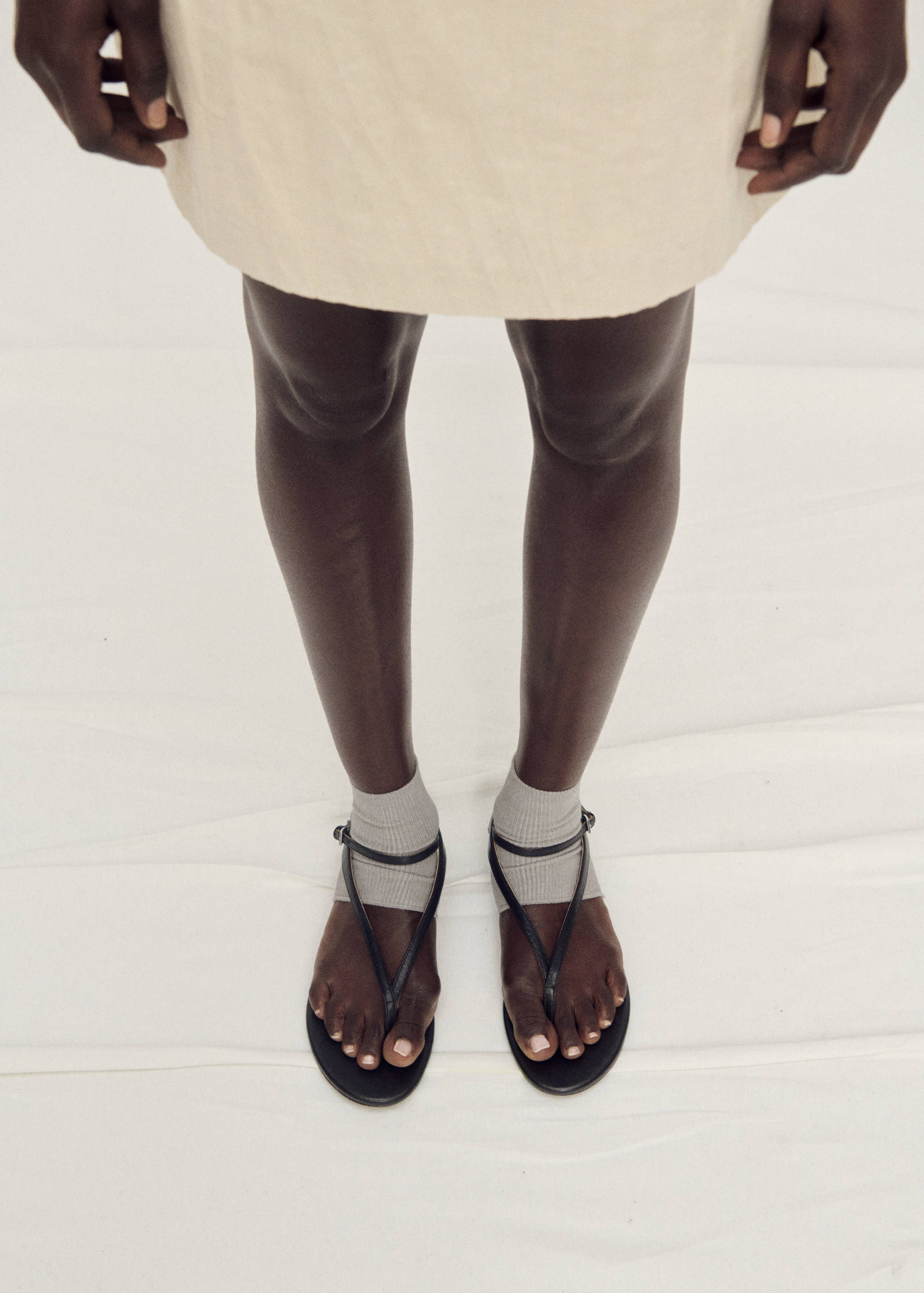 Set of ribbed socks with opening - General plane