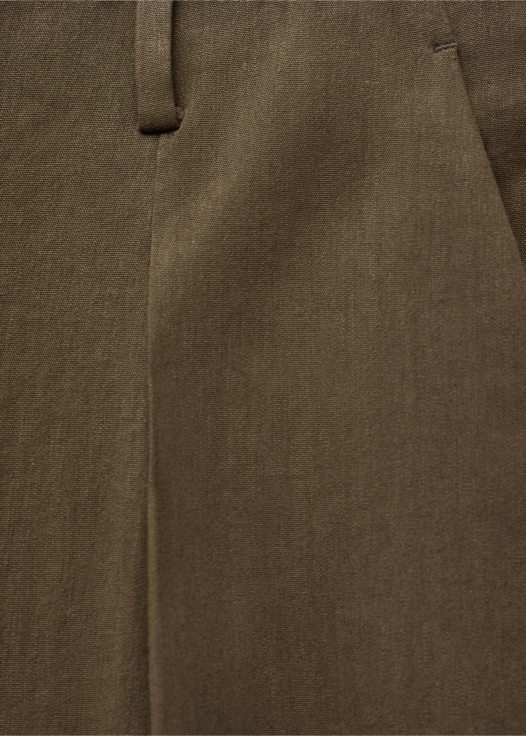 Nahtlose Anzughose aus Leinen - Detail des Artikels 0, Khaki. Ref: 87017719-00.