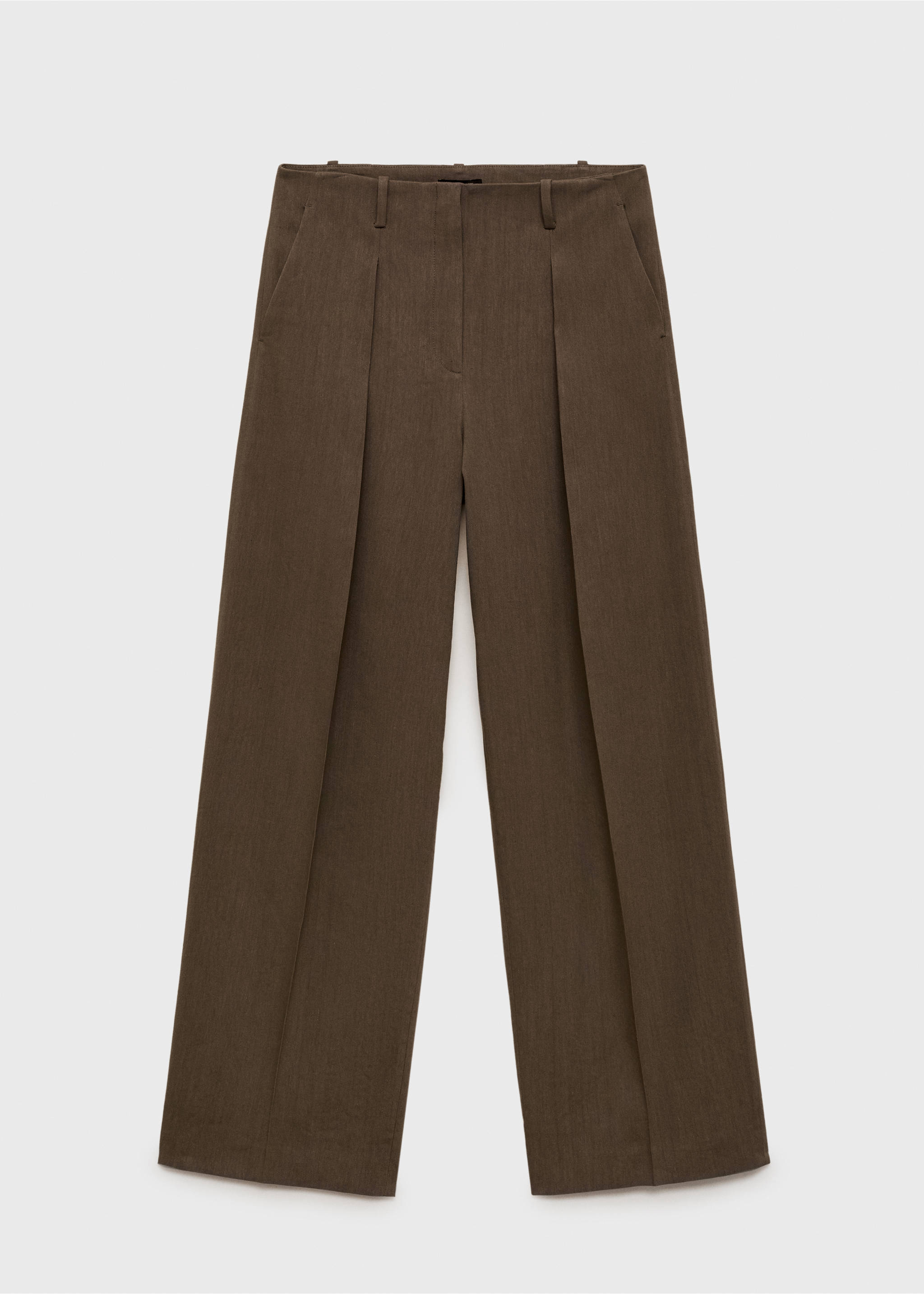 Nahtlose Anzughose aus Leinen - Artikel ohne Model, Khaki. Ref: 87017719-00.