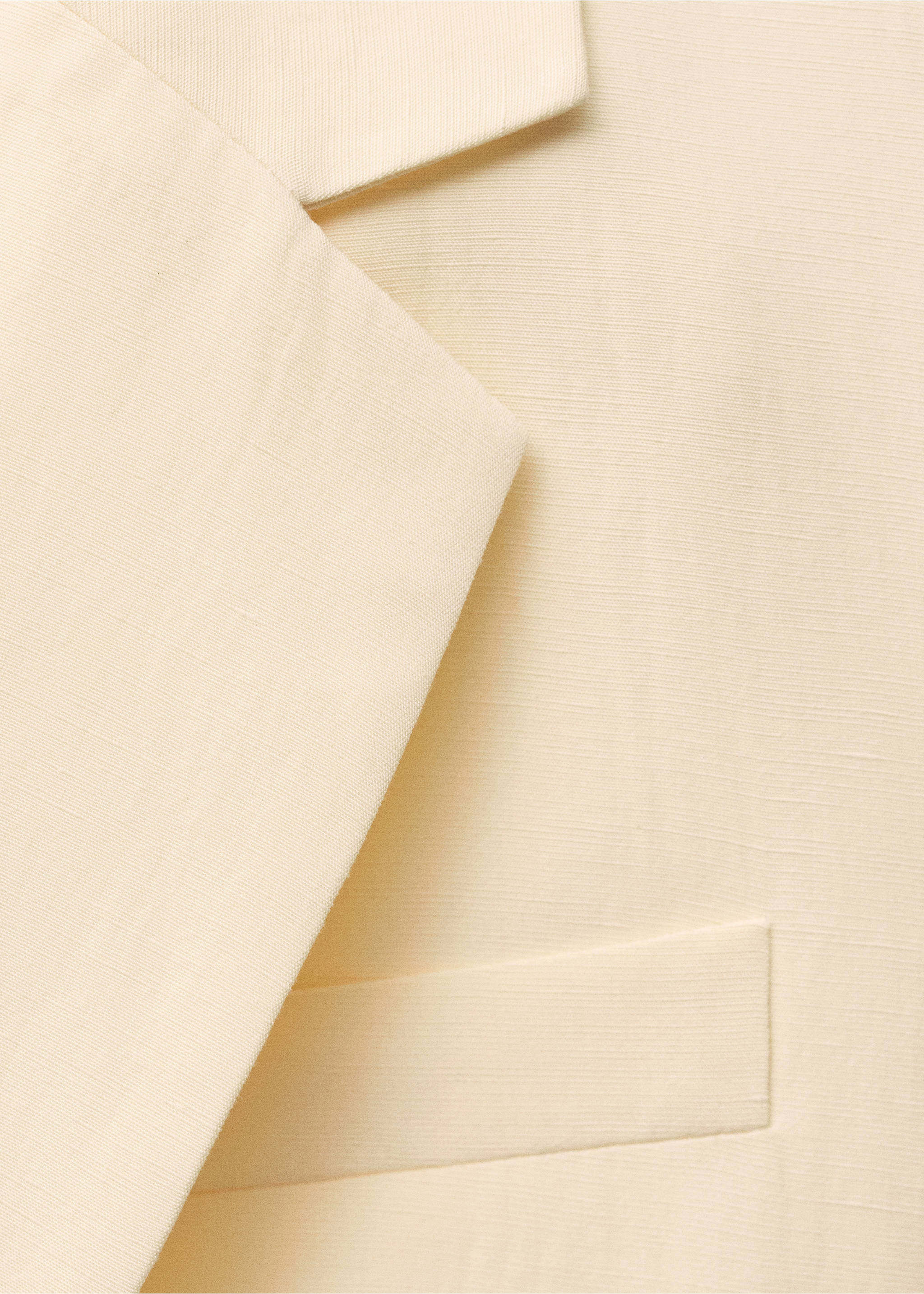 Blazer costum din amestec de in - Detaliu al articolului 0, Vanilie. Ref: 87017720-00.