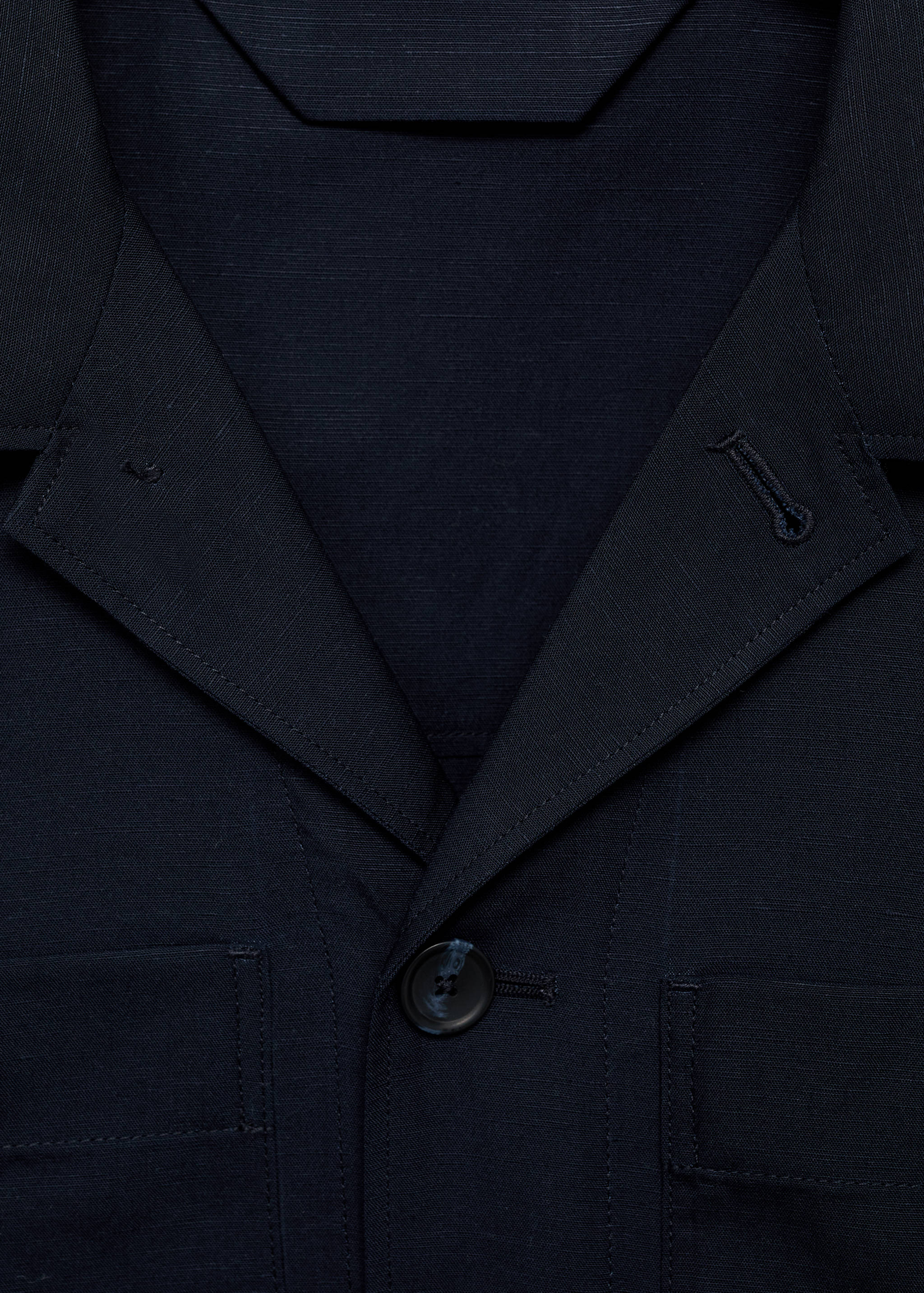 Lyocell linen overshirt with pockets - Details of the article 8