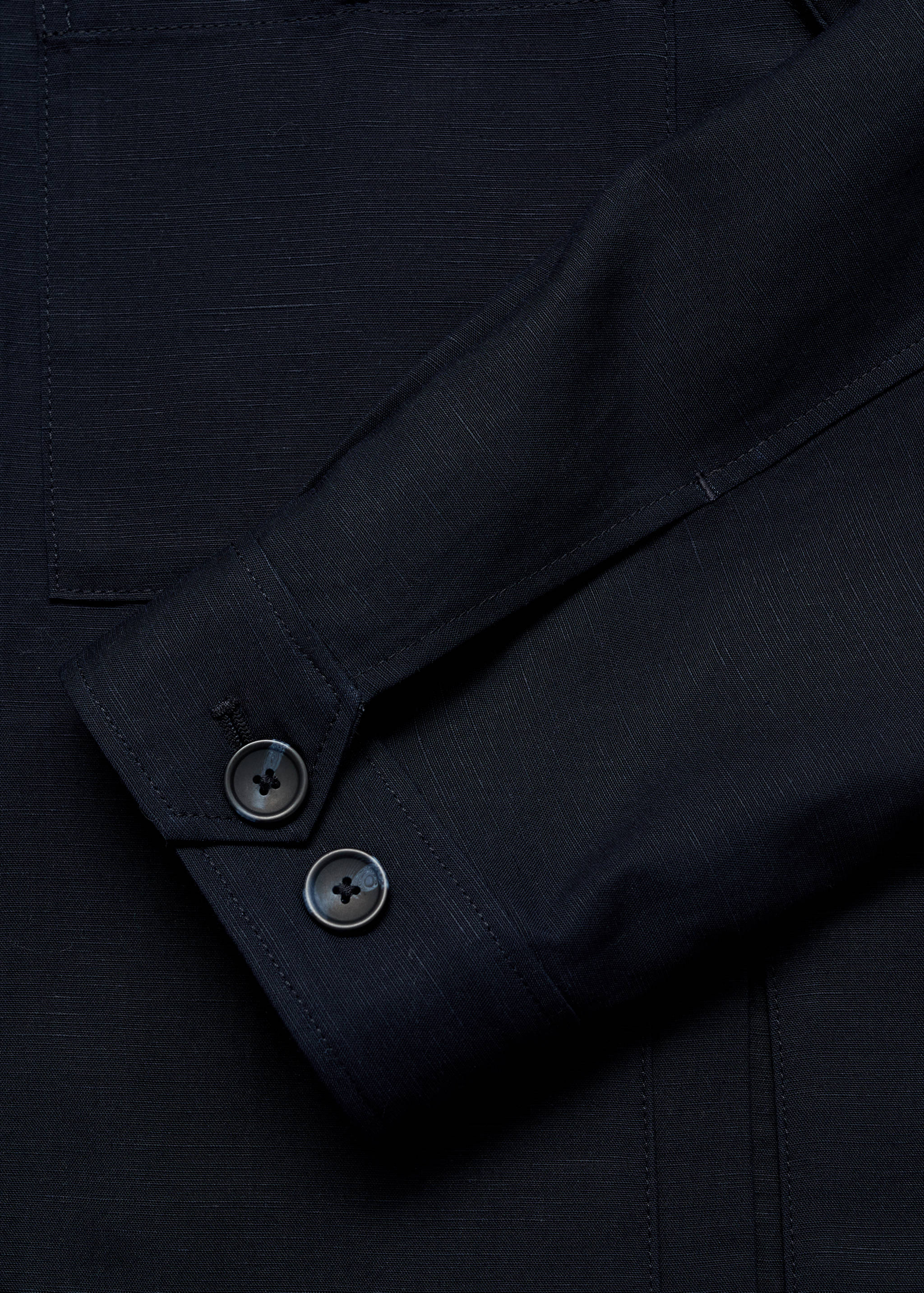 Lyocell linen overshirt with pockets - Details of the article 0