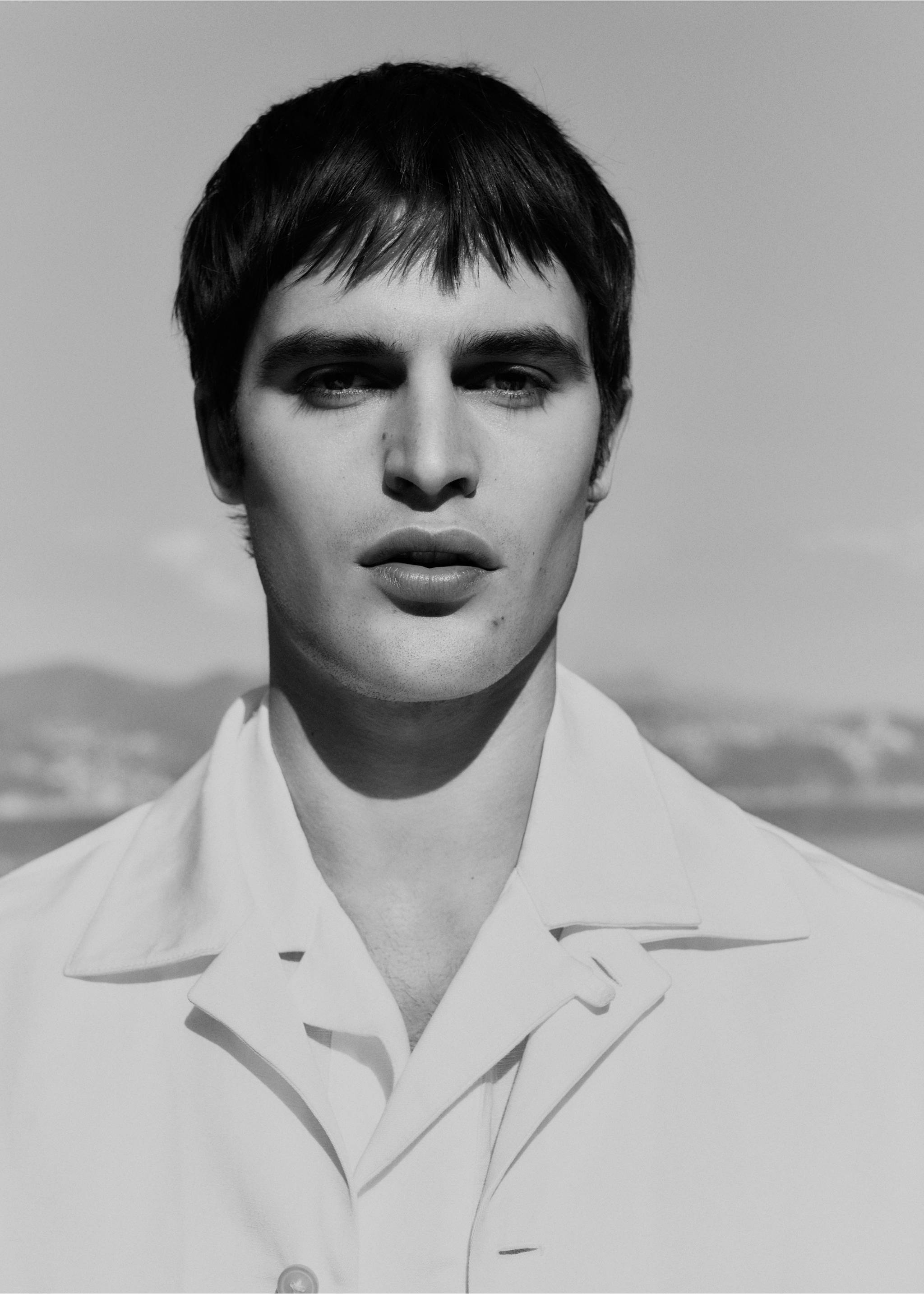 Linen-blend pleated trousers - Details of the article 5, Off White. Ref: 87017895-00.