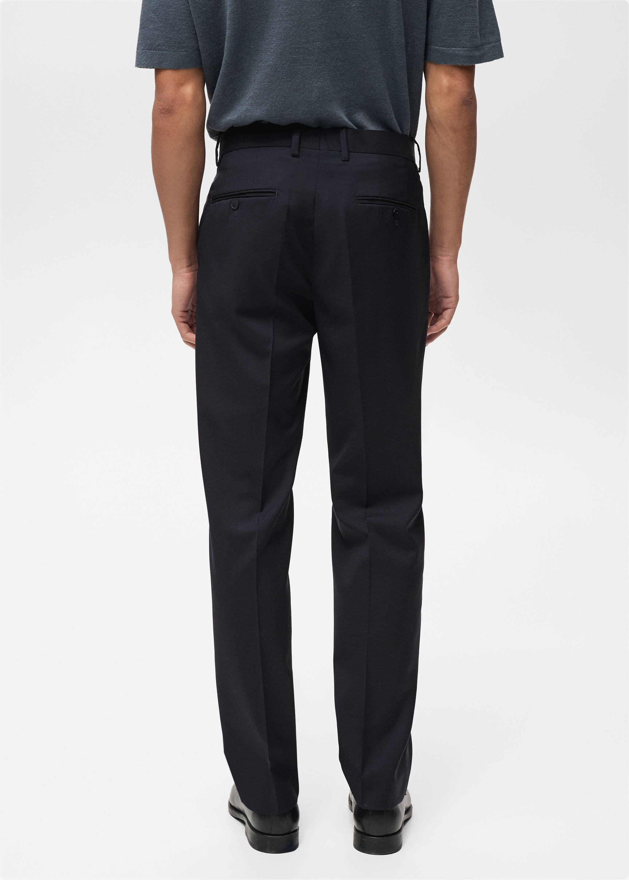 Cold wool slim-fit trousers - Reverse of the article