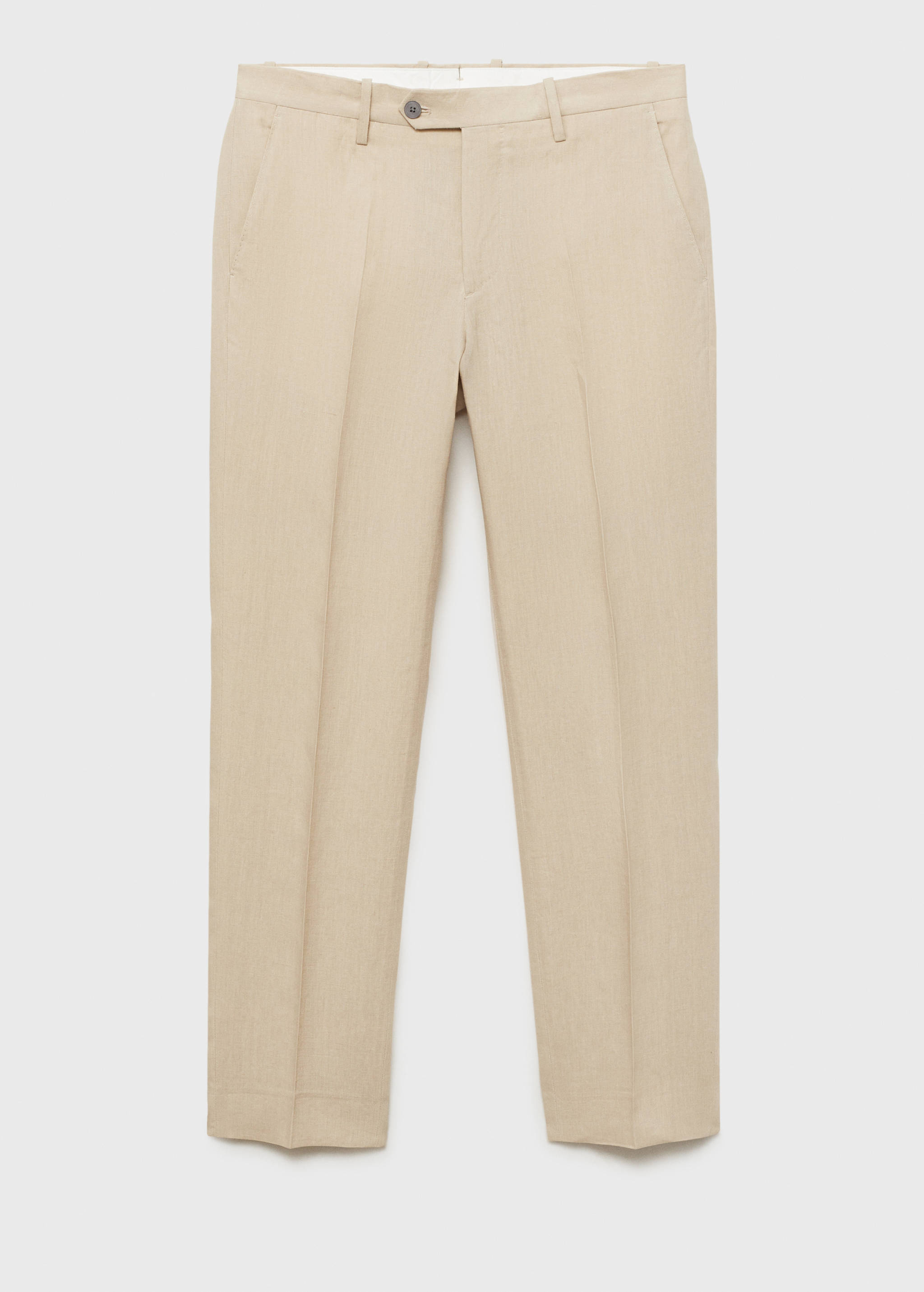 Slim-fit 100% linen trousers - Article without model