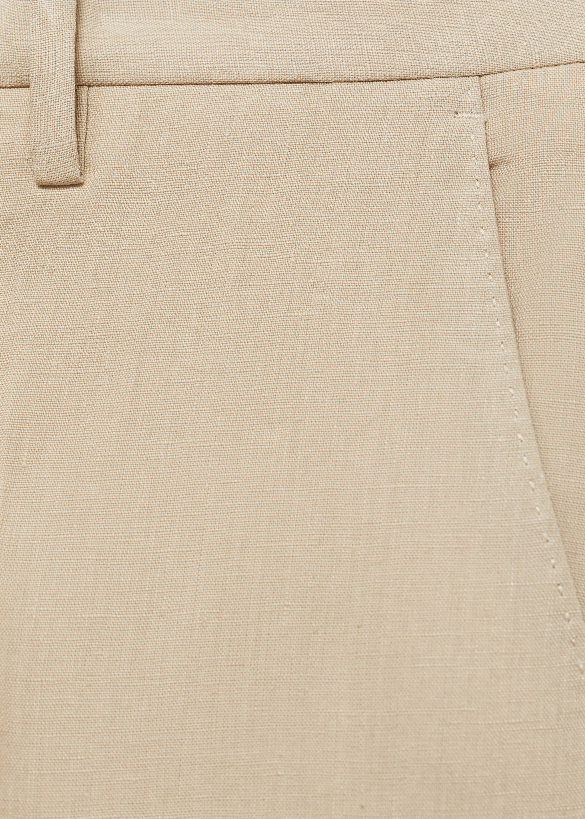 Pantaloni 100% lino slim fit - Dettaglio dell'articolo 8, Marrone medio. Ref: 87017899-00.