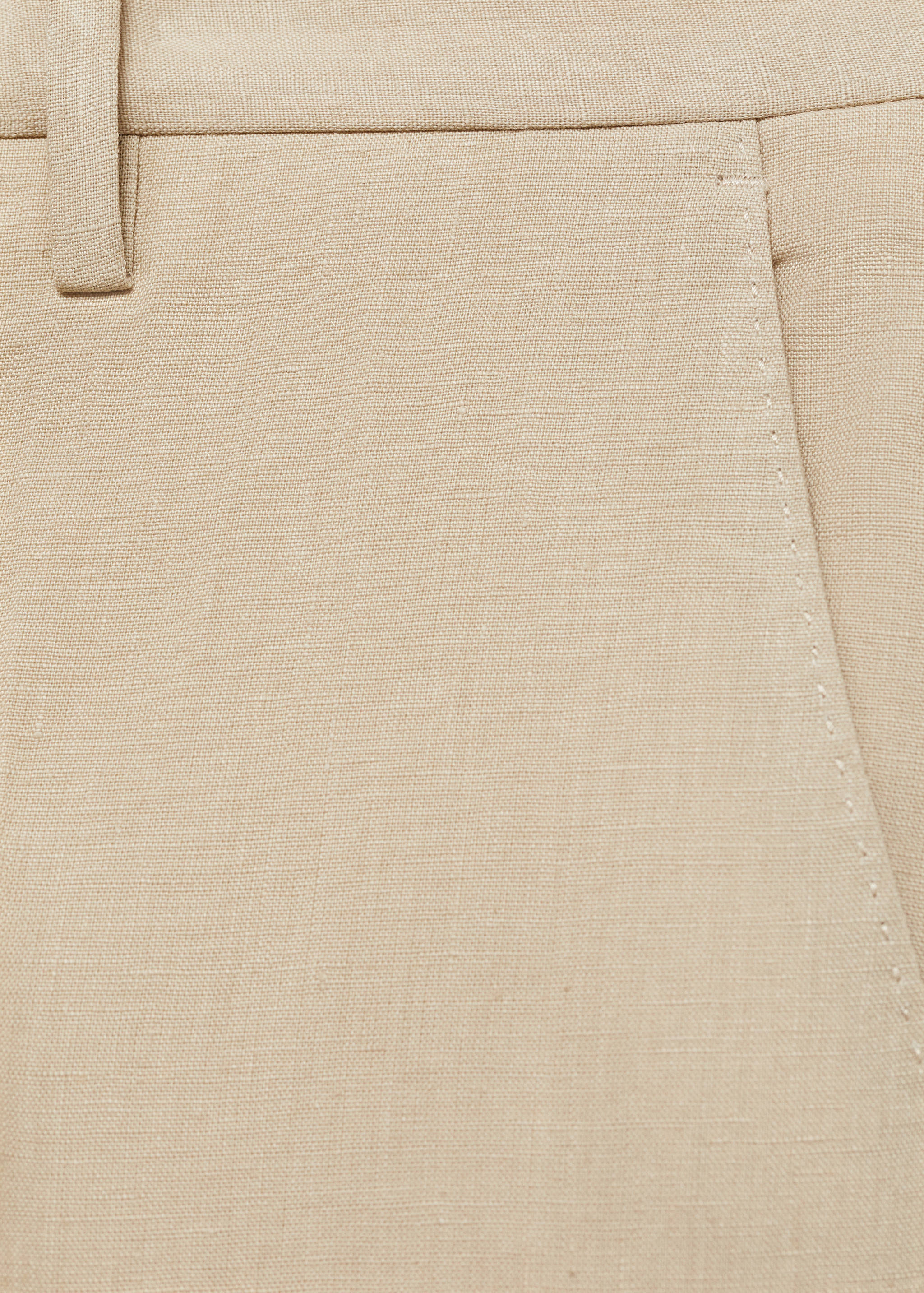 Slim-fit 100% linen trousers - Details of the article 8