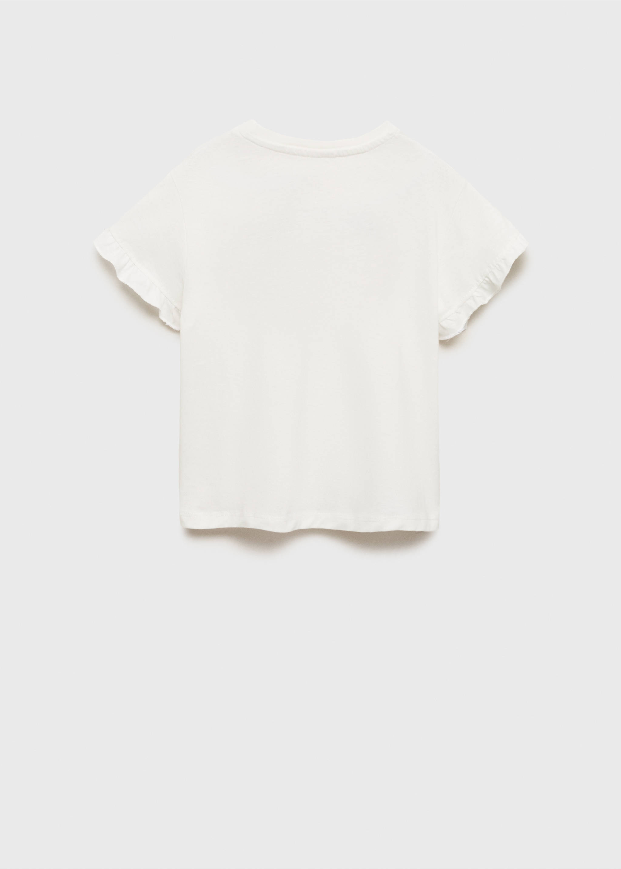 Ruffles embroidered  t-shirt - Reverse of the article, Off White. Ref: 87017901-00.