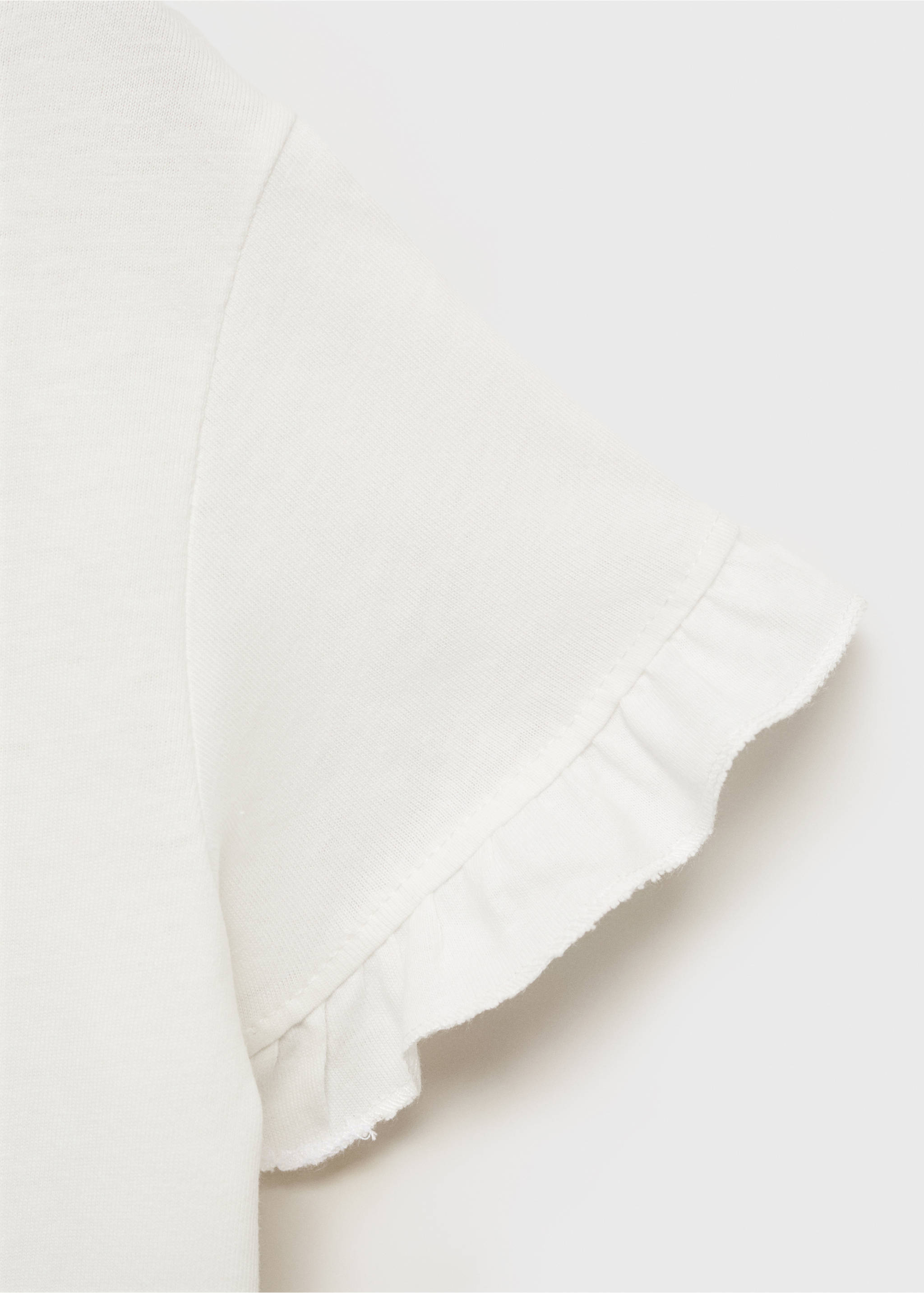 Ruffles embroidered  t-shirt - Details of the article 0, Off White. Ref: 87017901-00.