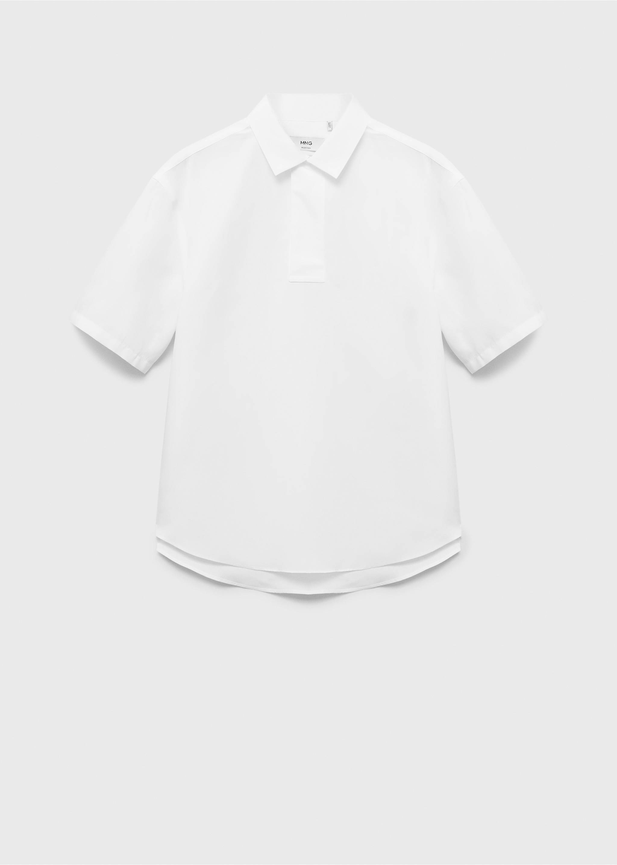 Koszula polo regular fit z lyocellu i lnu - Artykuł bez modela/modelki, Biały. Ref: 87017908-00.