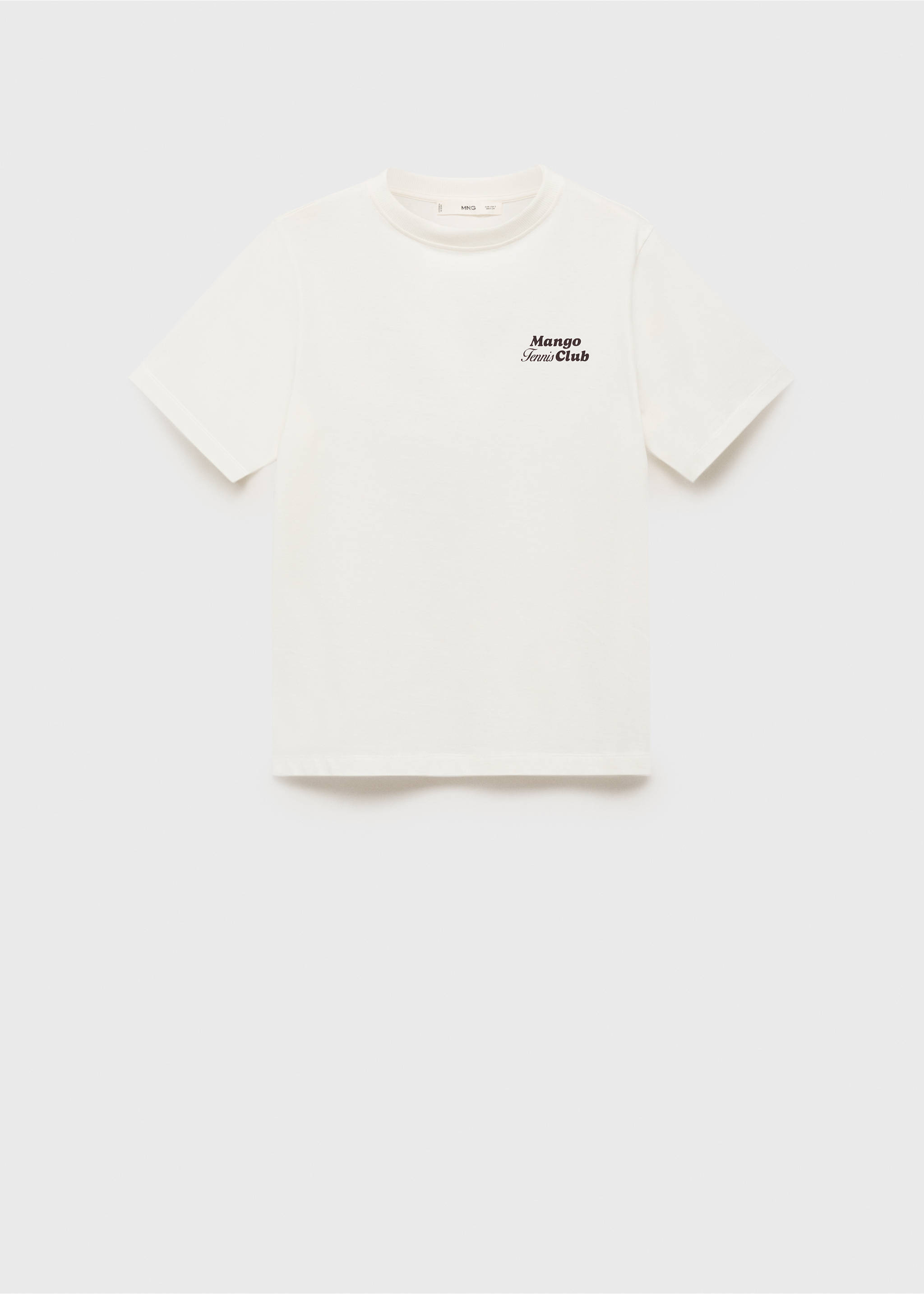 Cotton t-shirt with printed message - Article without model, White. Ref: 87017910-00.