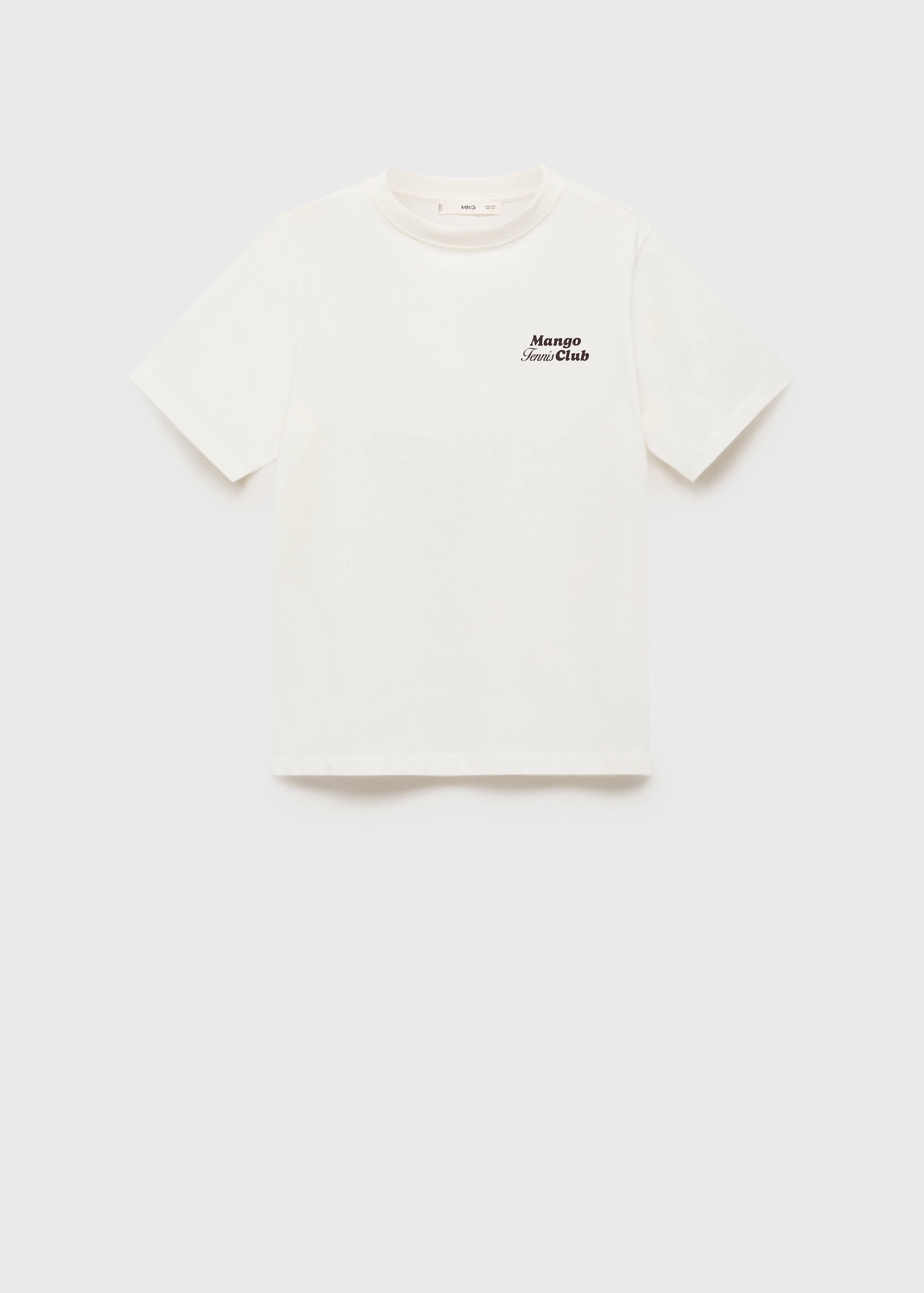 T-shirt i bomull tryckt budskap - Artikel utan modell