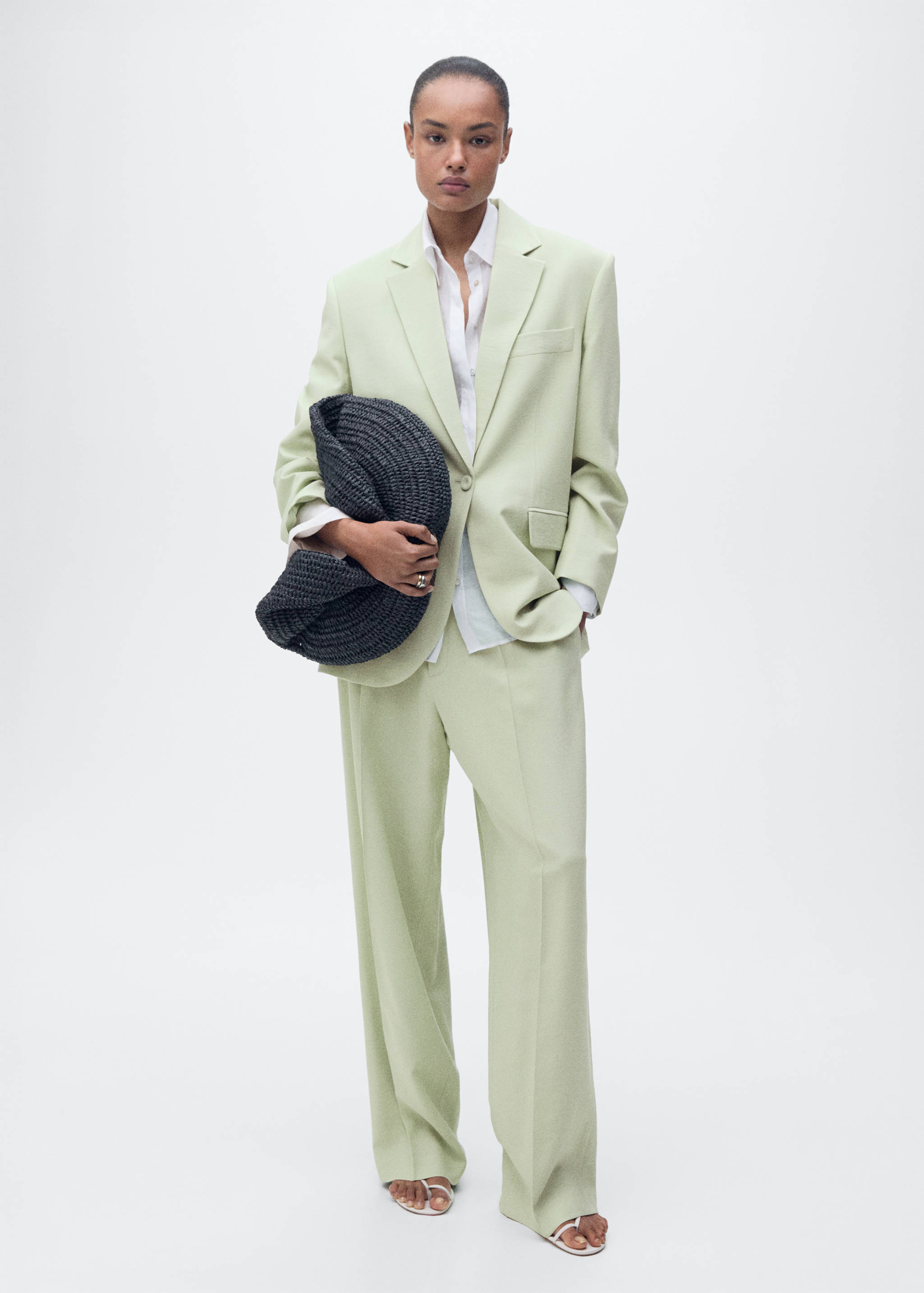 Straight-fit suit trousers - General plane