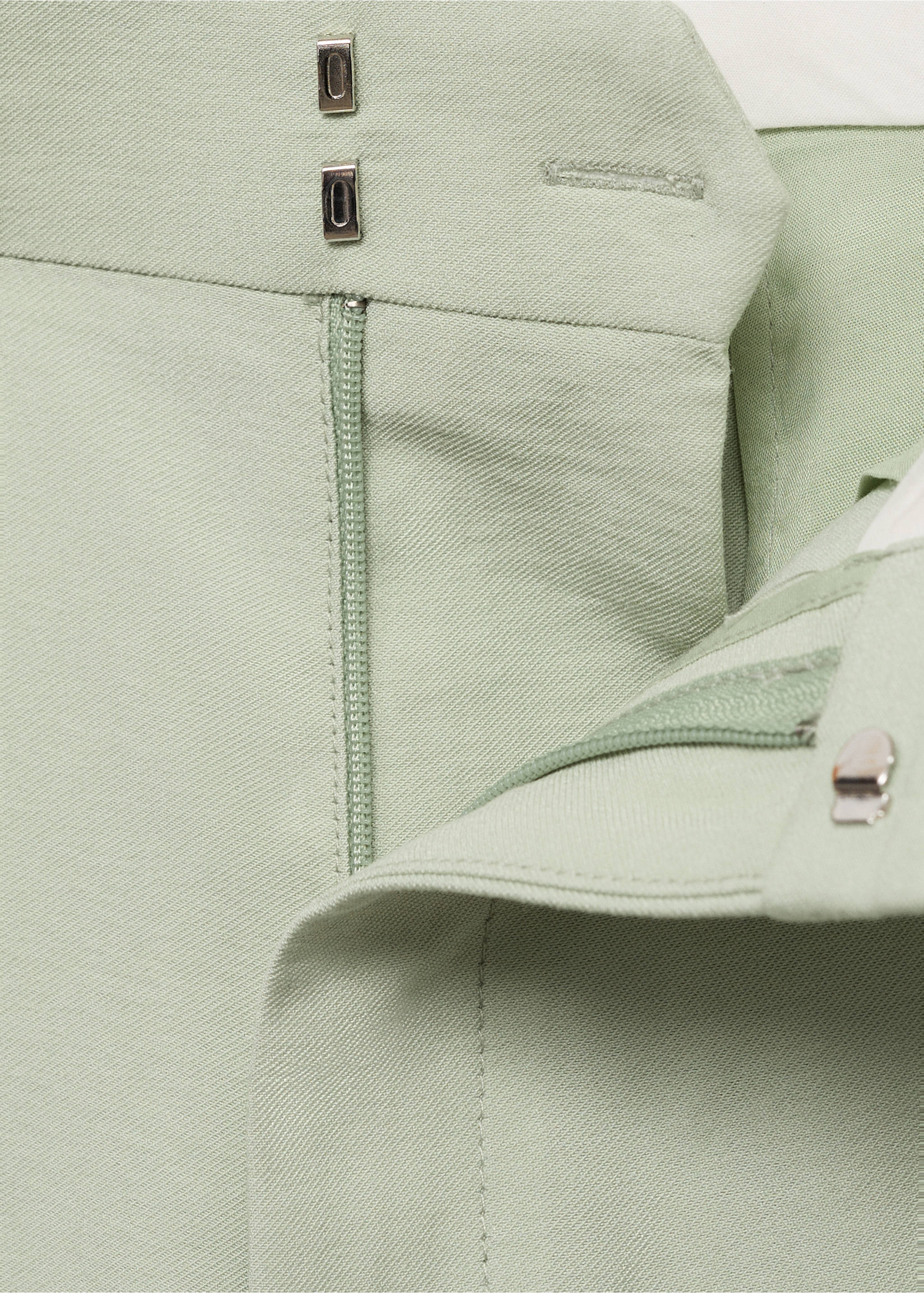 Pantalón traje recto - Detalle del artículo 8, Verde pastel. Ref: 87017912-00.
