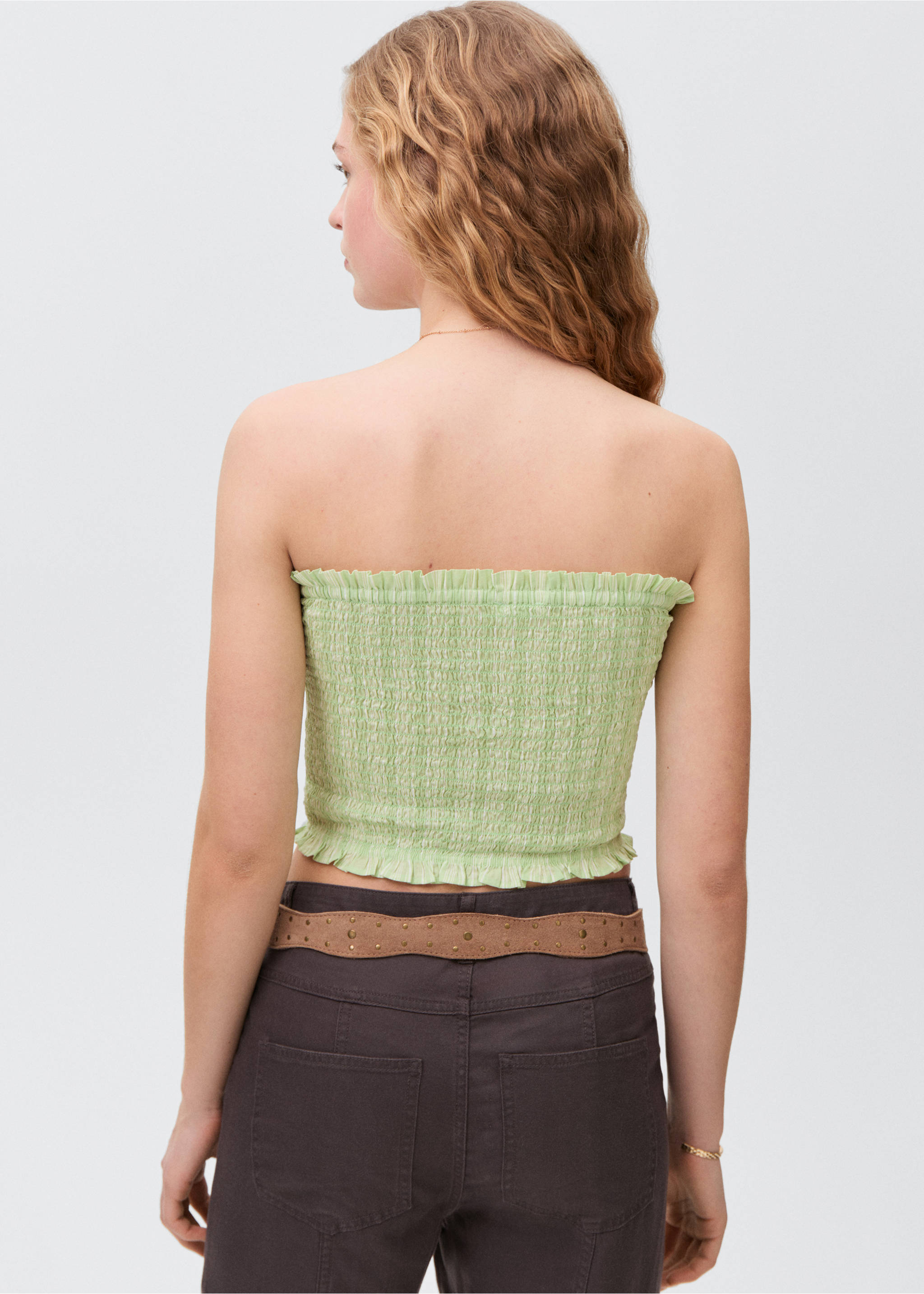 Top bustier - Verso de l’article, Citron vert. Ref: 87018266-00.