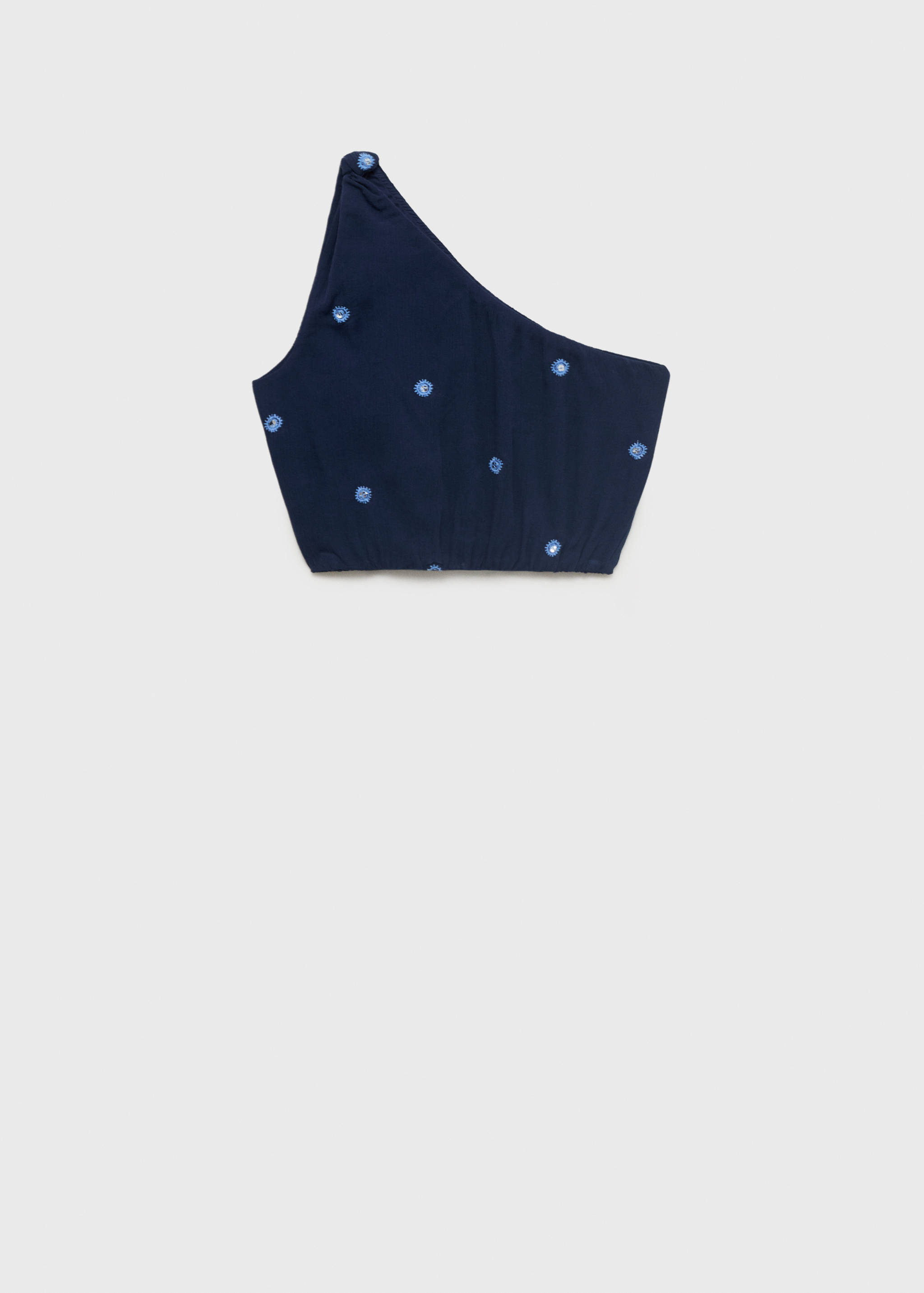 Asymmetrical top with embroidered panel - Article without model