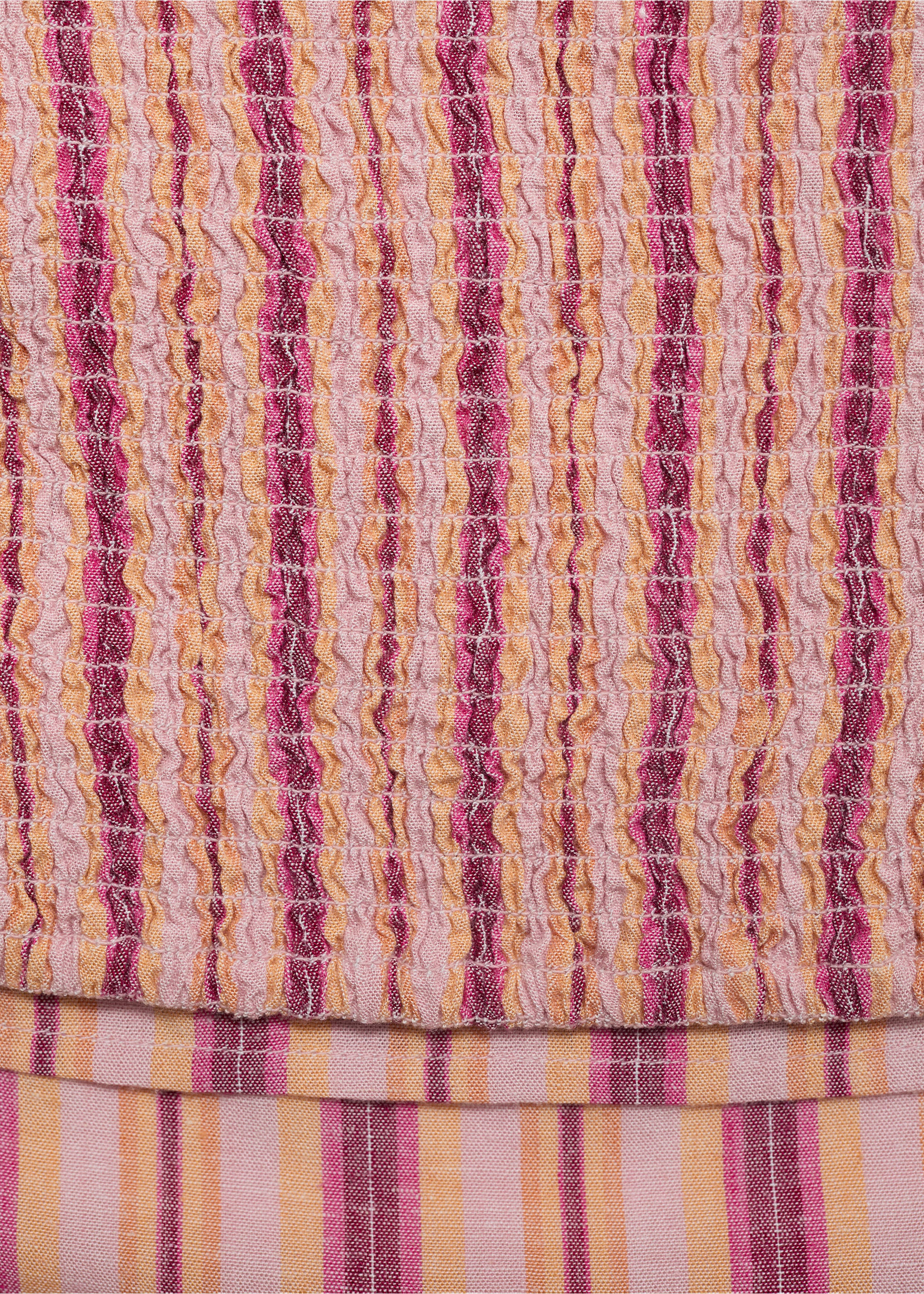 Striped linen top - Details of the article 8, Lime. Ref: 87018269-00.