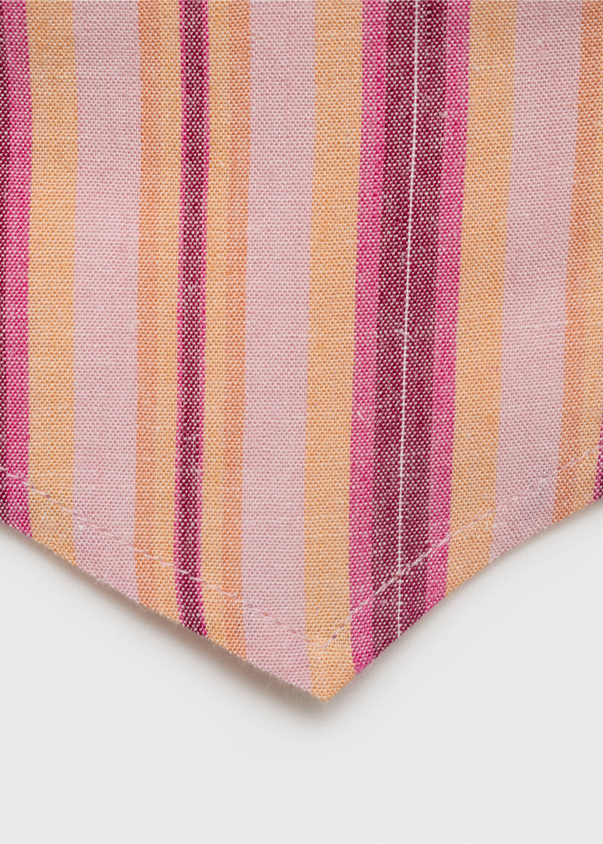 Striped linen top - Details of the article 0, Lime. Ref: 87018269-00.