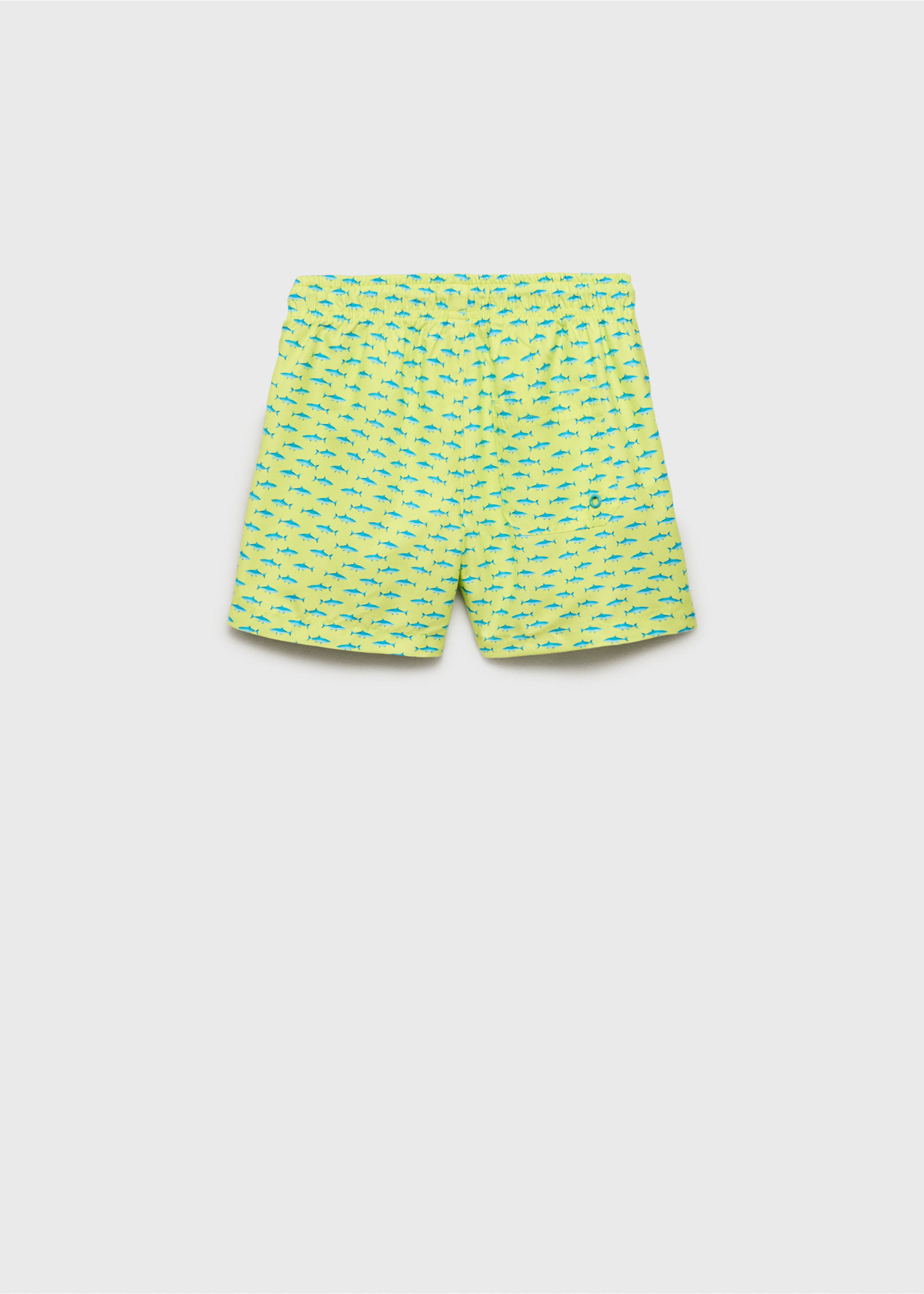 Shark-print swimsuit - Reverse of the article, Lime. Ref: 87018273-00.