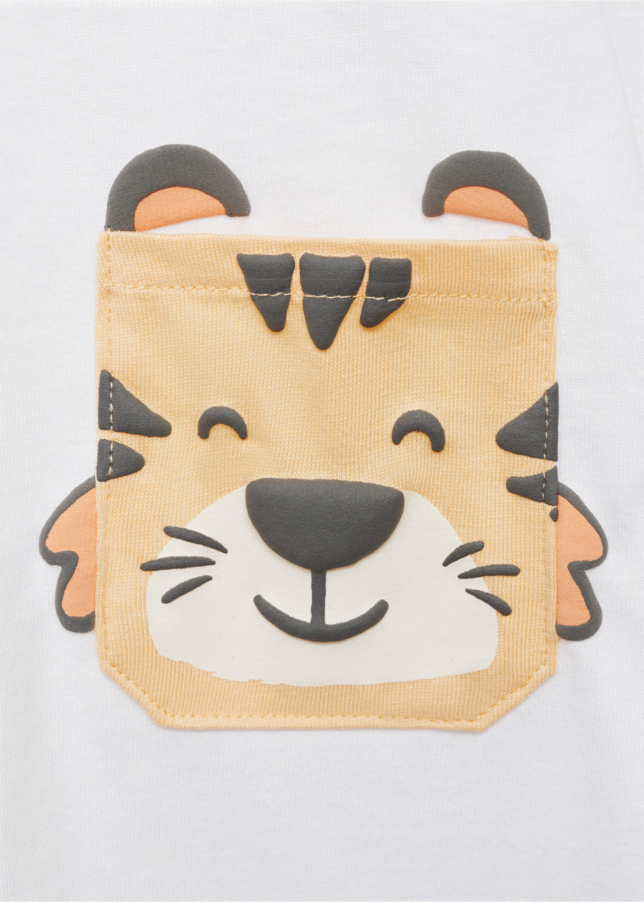 Camiseta estampada bolsillo - Detalle del artículo 8, Blanco roto. Ref: 87018279-00.