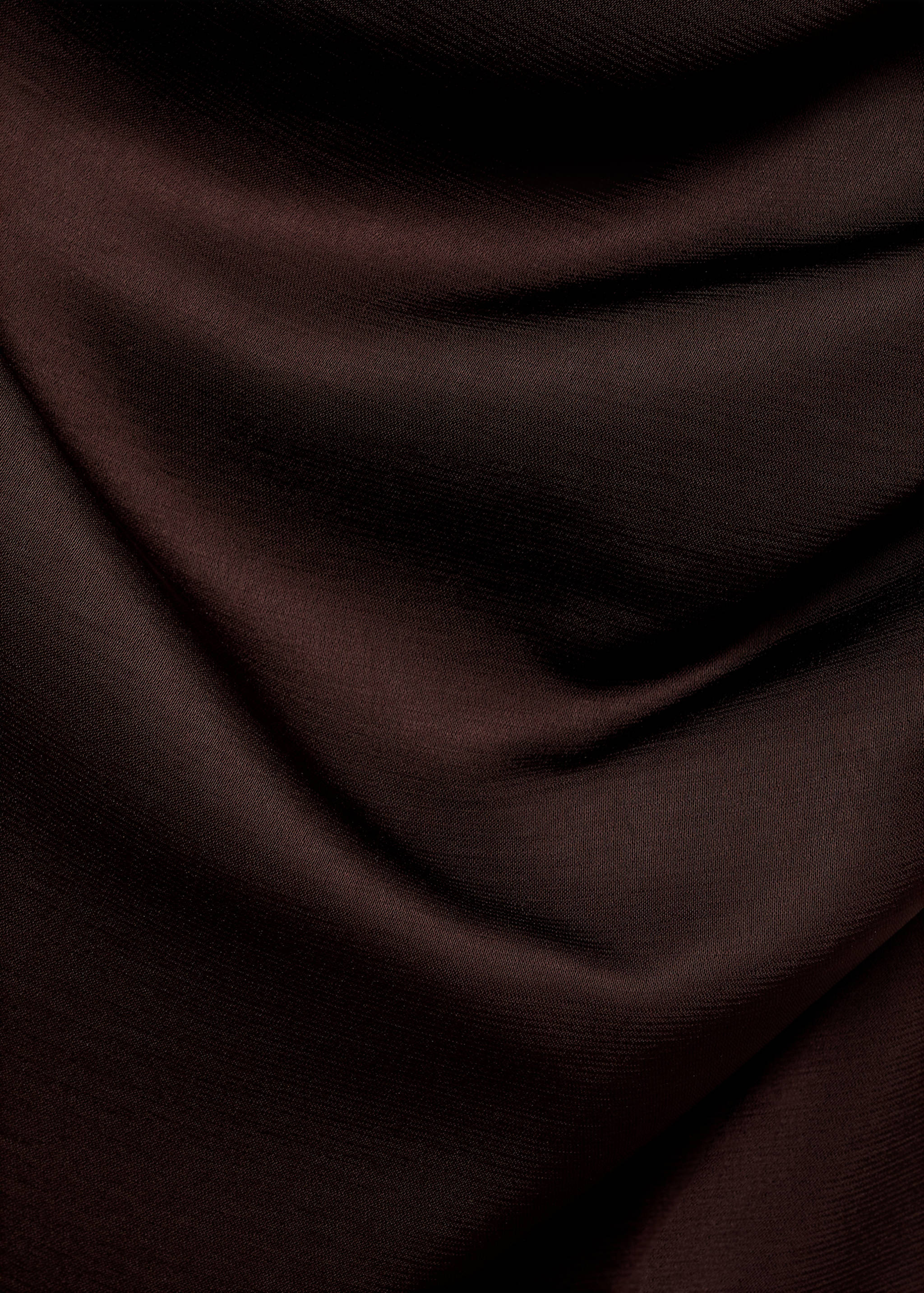 Robe asymétrique satinée avec fronce latérale - Détail de l'article 0