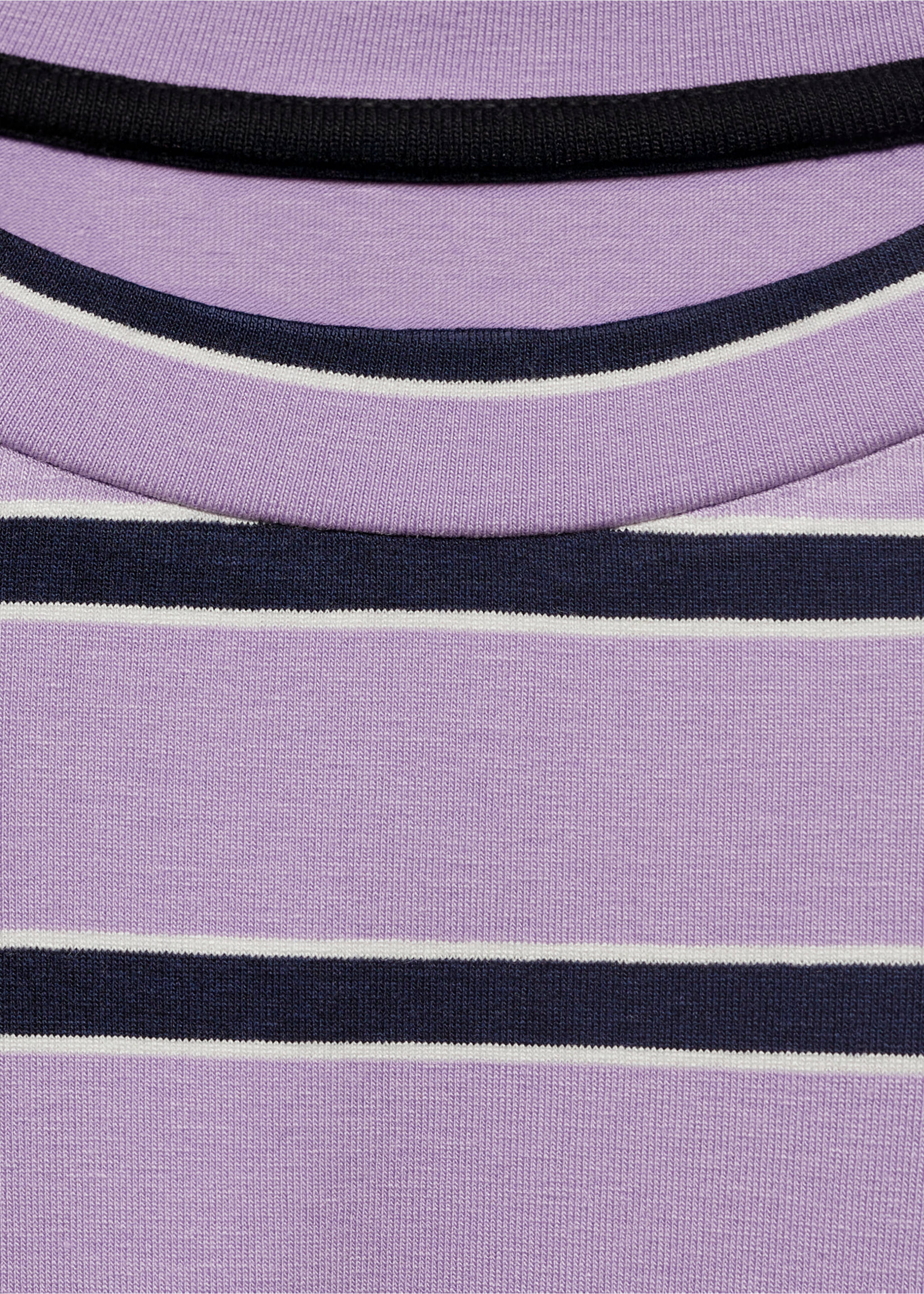 Striped oversized t-shirt - Details of the article 8, Light/Pastel Purple. Ref: 87018653-00.