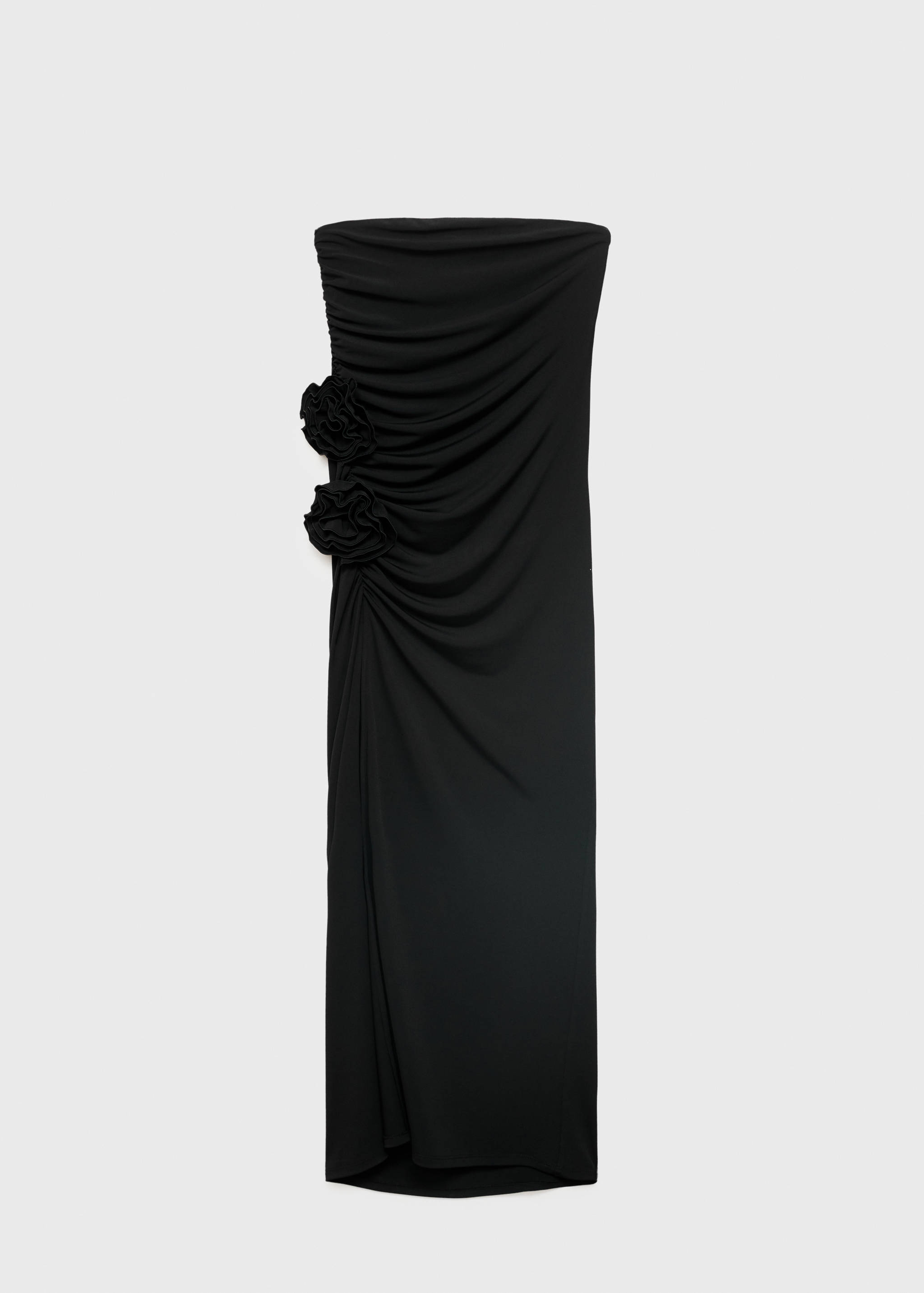 Strapless dress with flower detail - Article without model