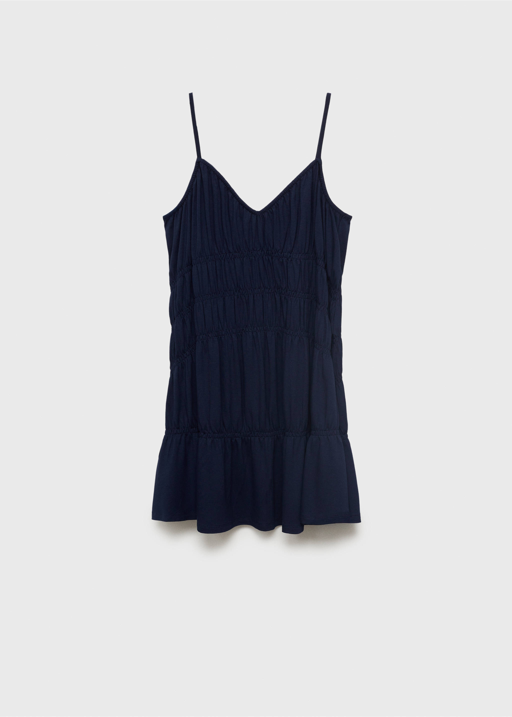Short dress with gathered panels - Article without model, Navy. Ref: 87018656-00.