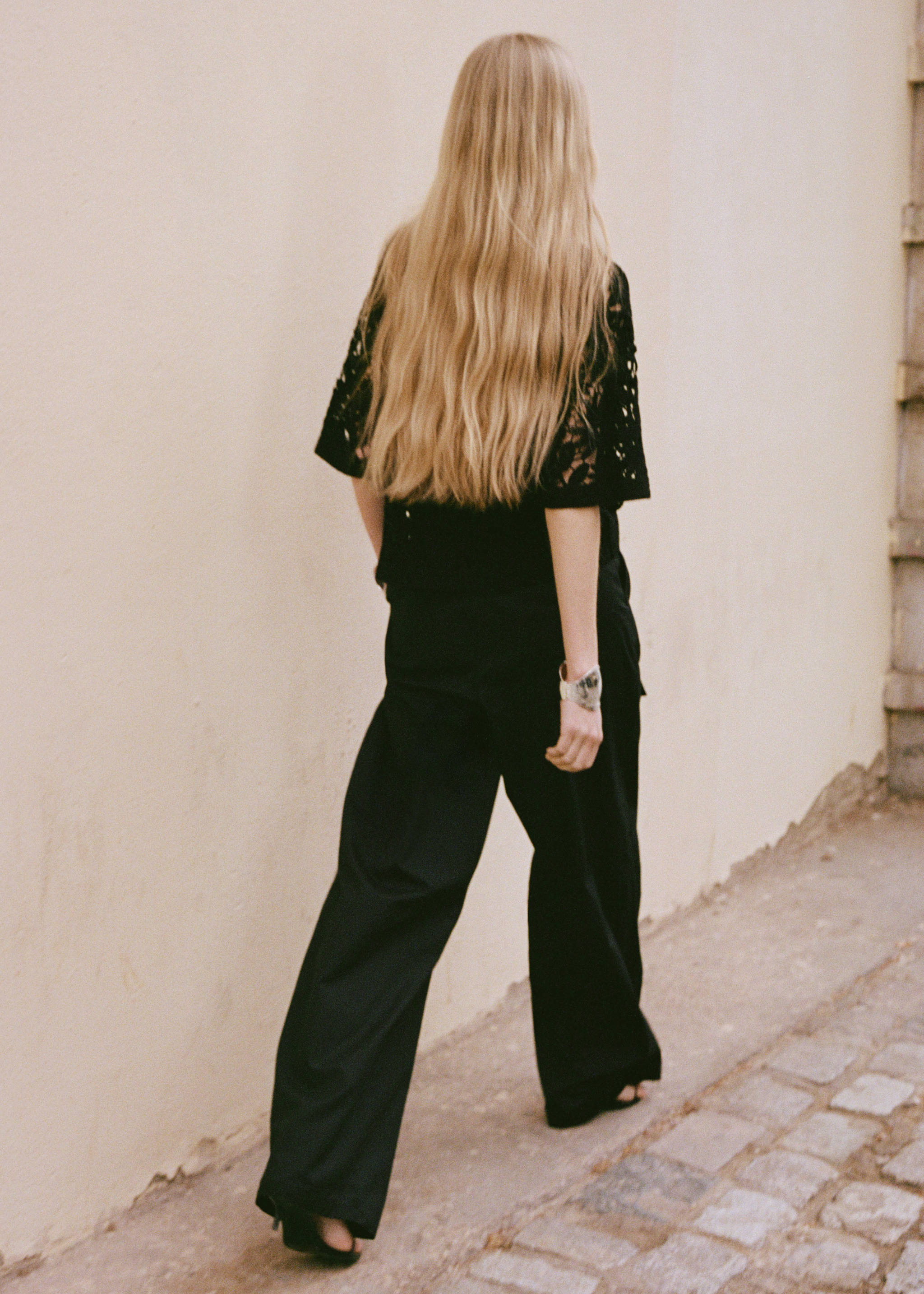 Wideleg nadrág övvel - A termék adatai 6, Fekete. Ref: 87019066-00.