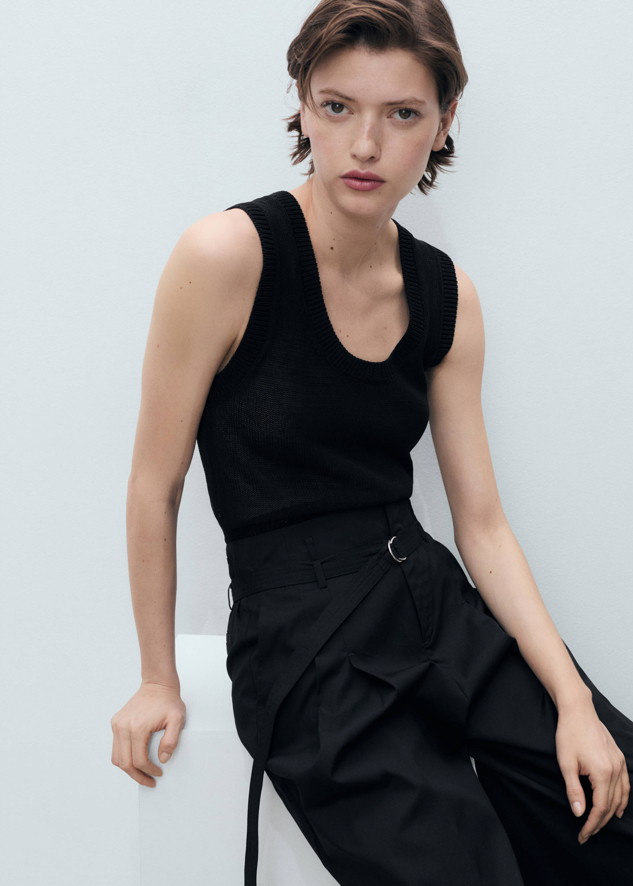 Pantalón wide leg cinturón - Detalle del artículo 2