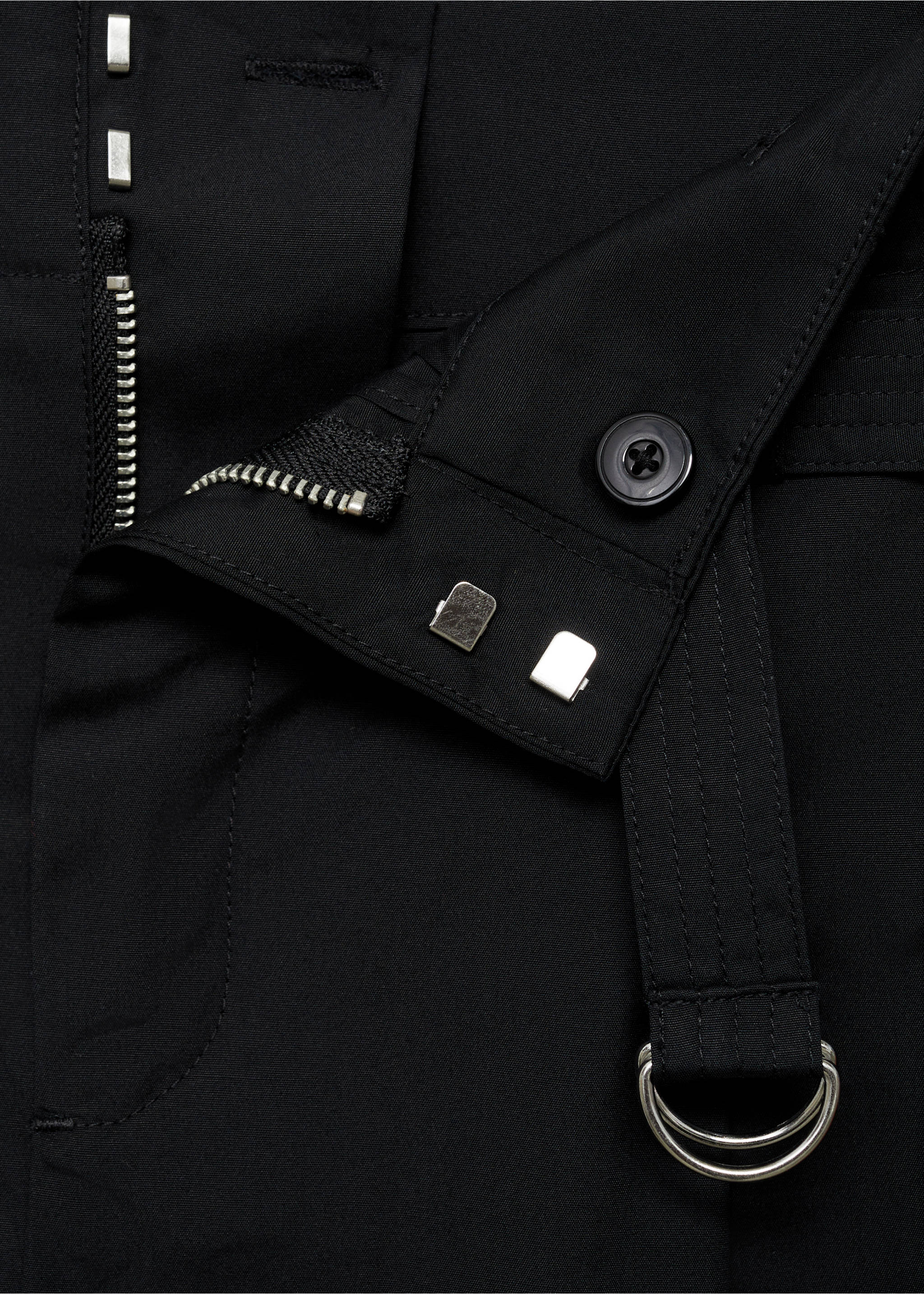 Wideleg nadrág övvel - A termék adatai 8, Fekete. Ref: 87019066-00.