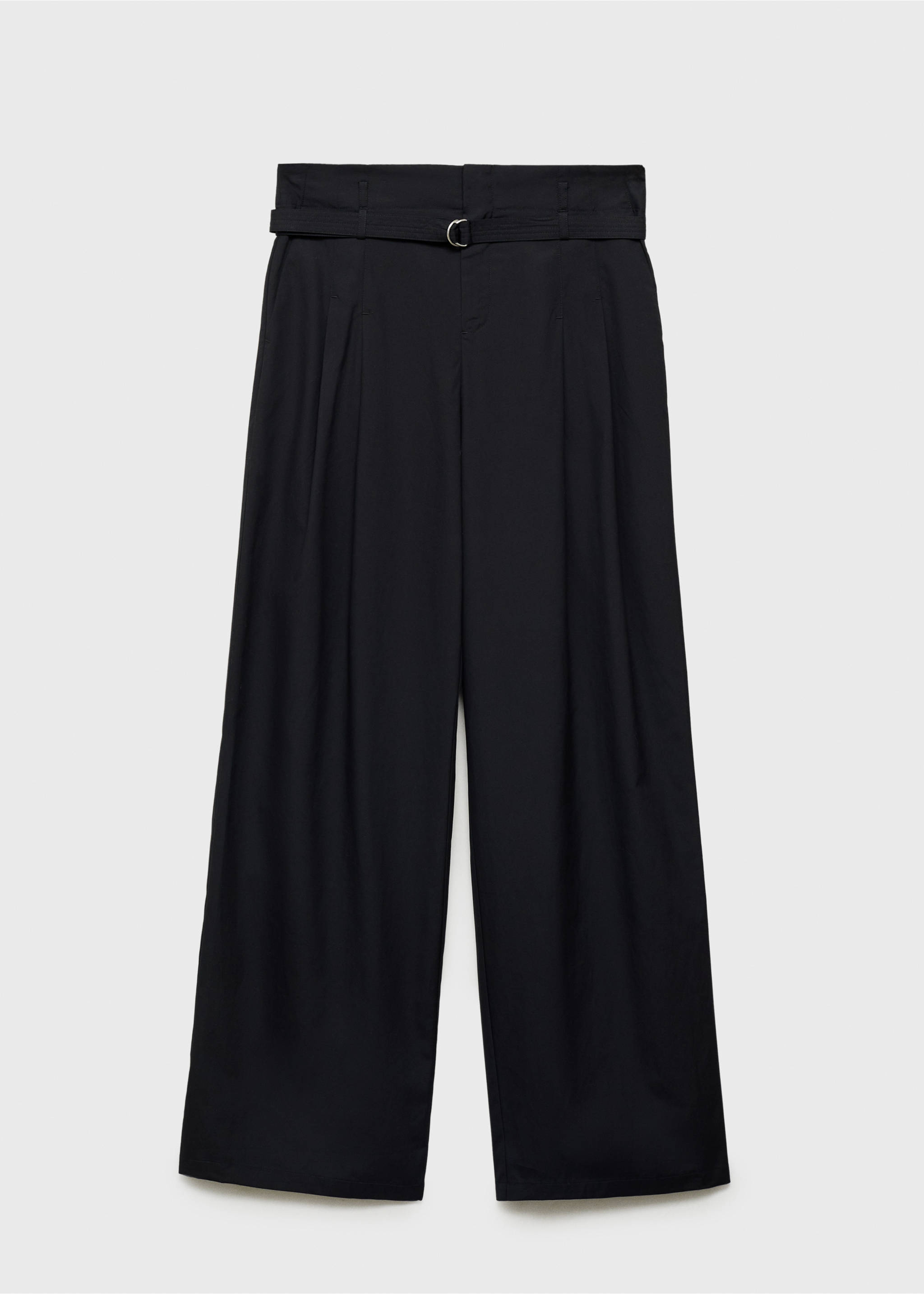 Pantalón wide leg cinturón - Artículo sin modelo, Negro. Ref: 87019066-00.