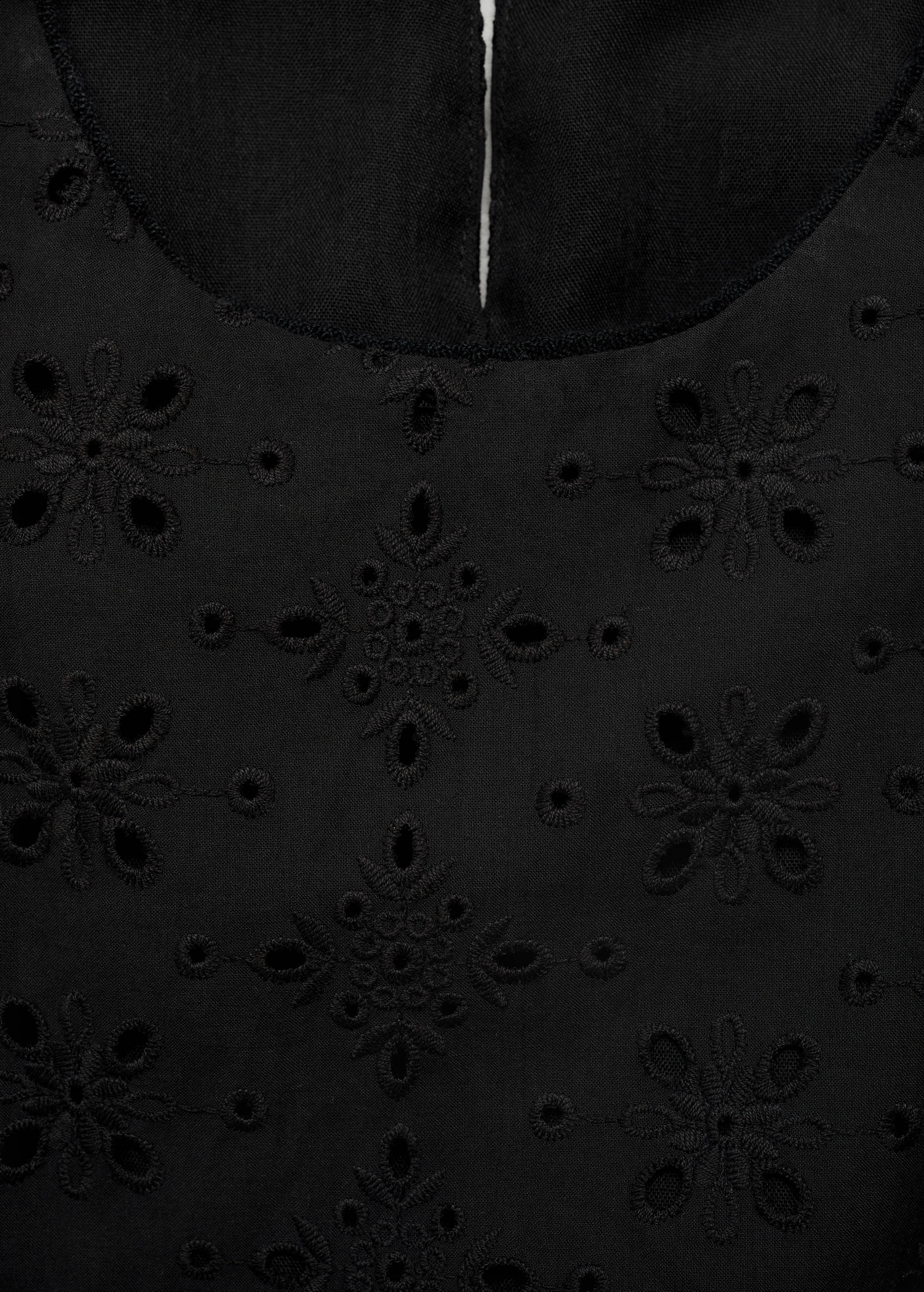 Midi dress with broderie anglaise embroidery - Details of the article 0