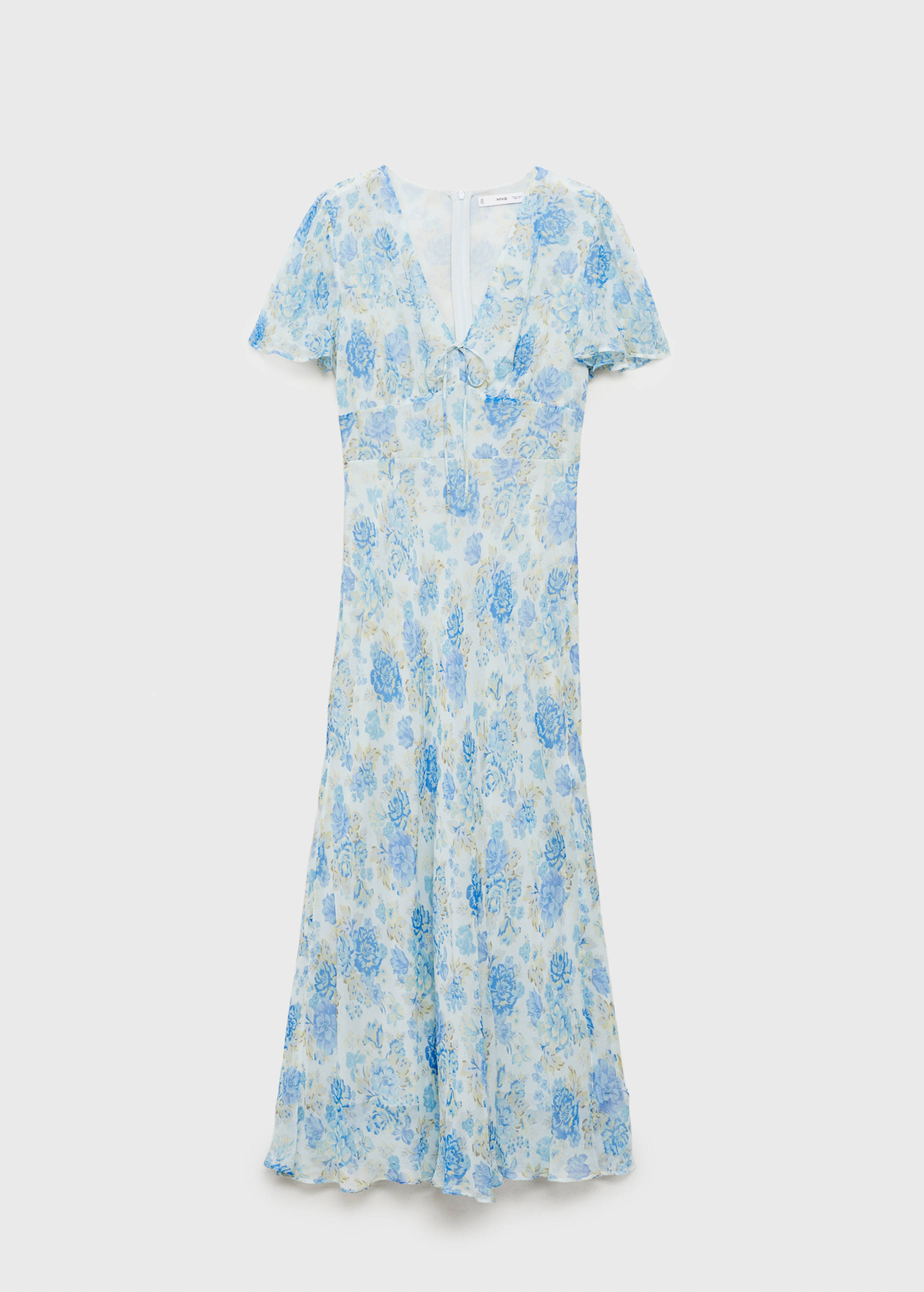 Vestido midi floral manga corta - Artículo sin modelo