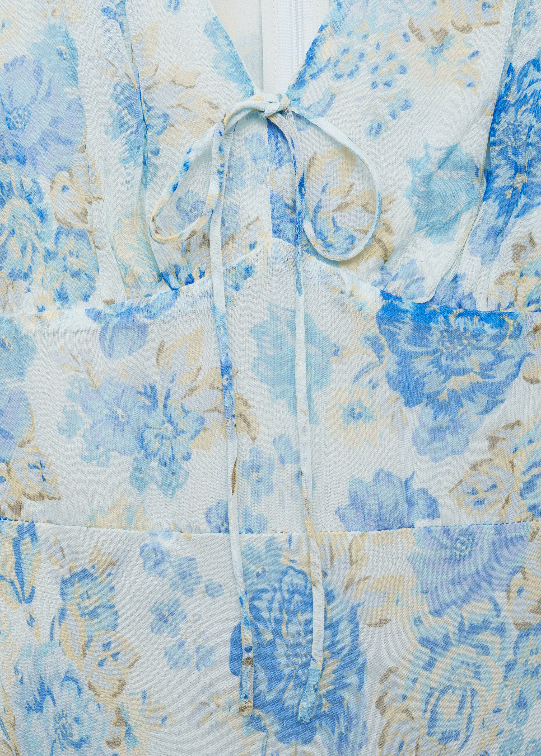 Vestido midi floral manga corta - Detalle del artículo 8