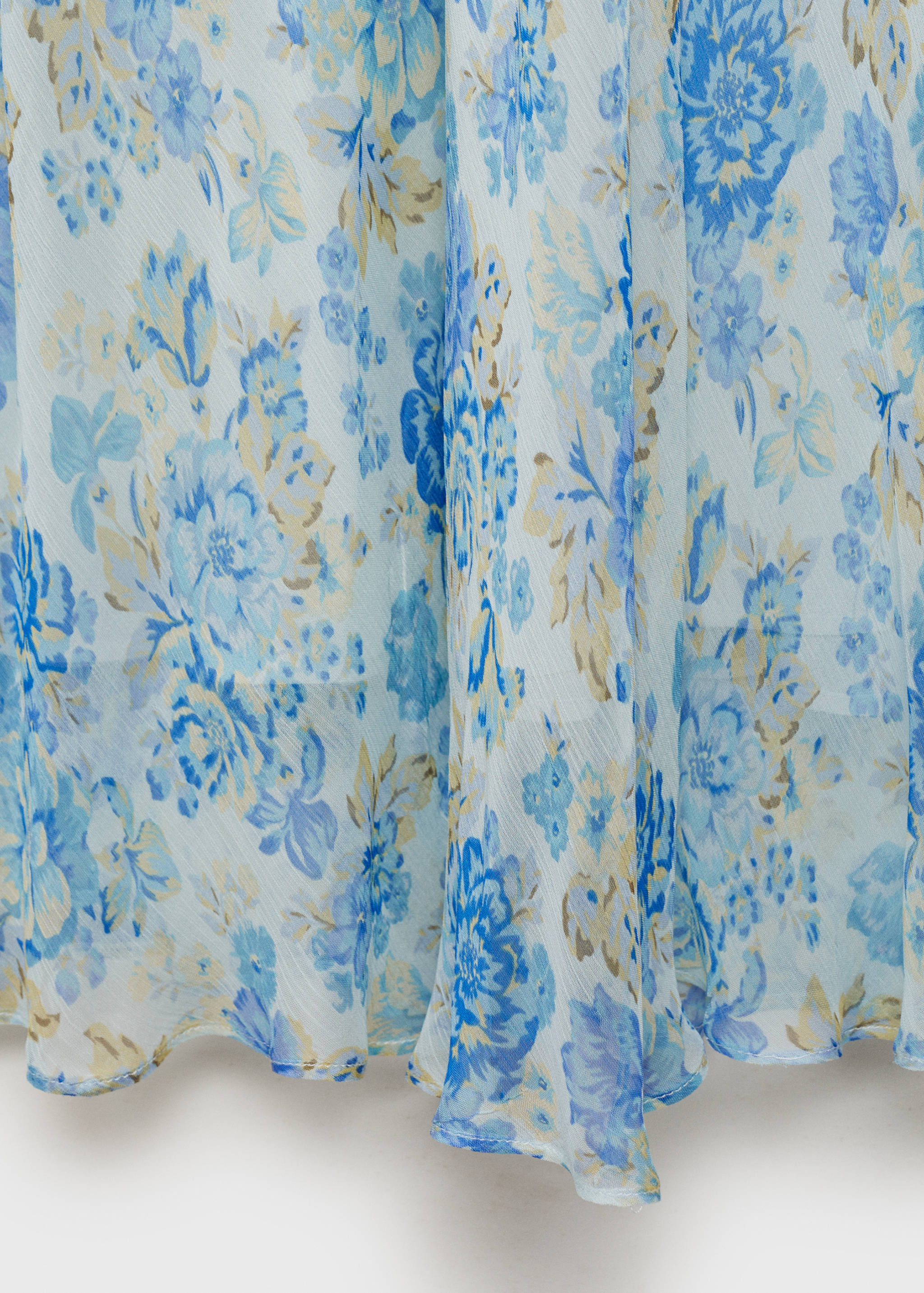 Vestido midi floral manga corta - Detalle del artículo 0