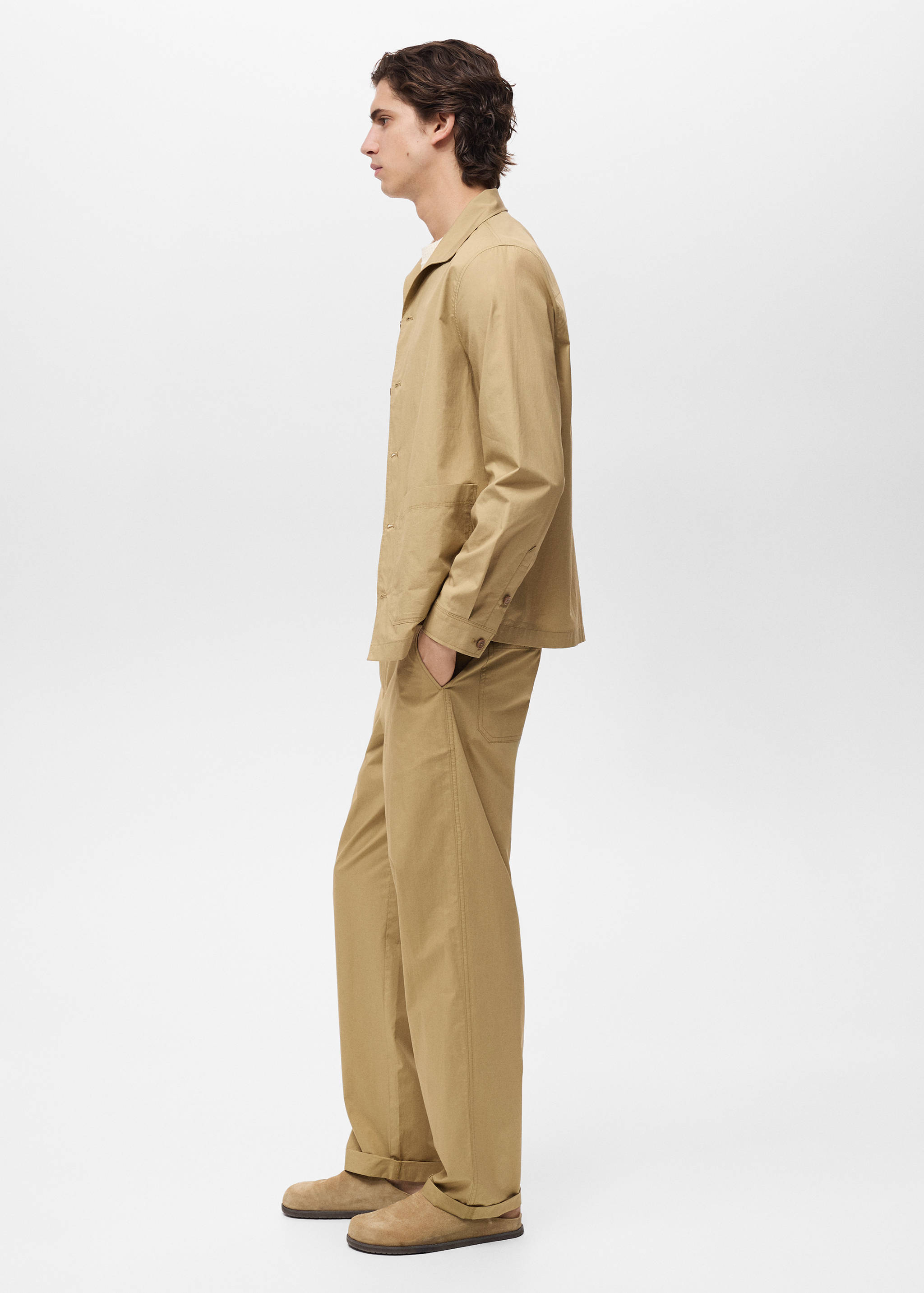 100% straight-fit cotton trousers - Details of the article 2