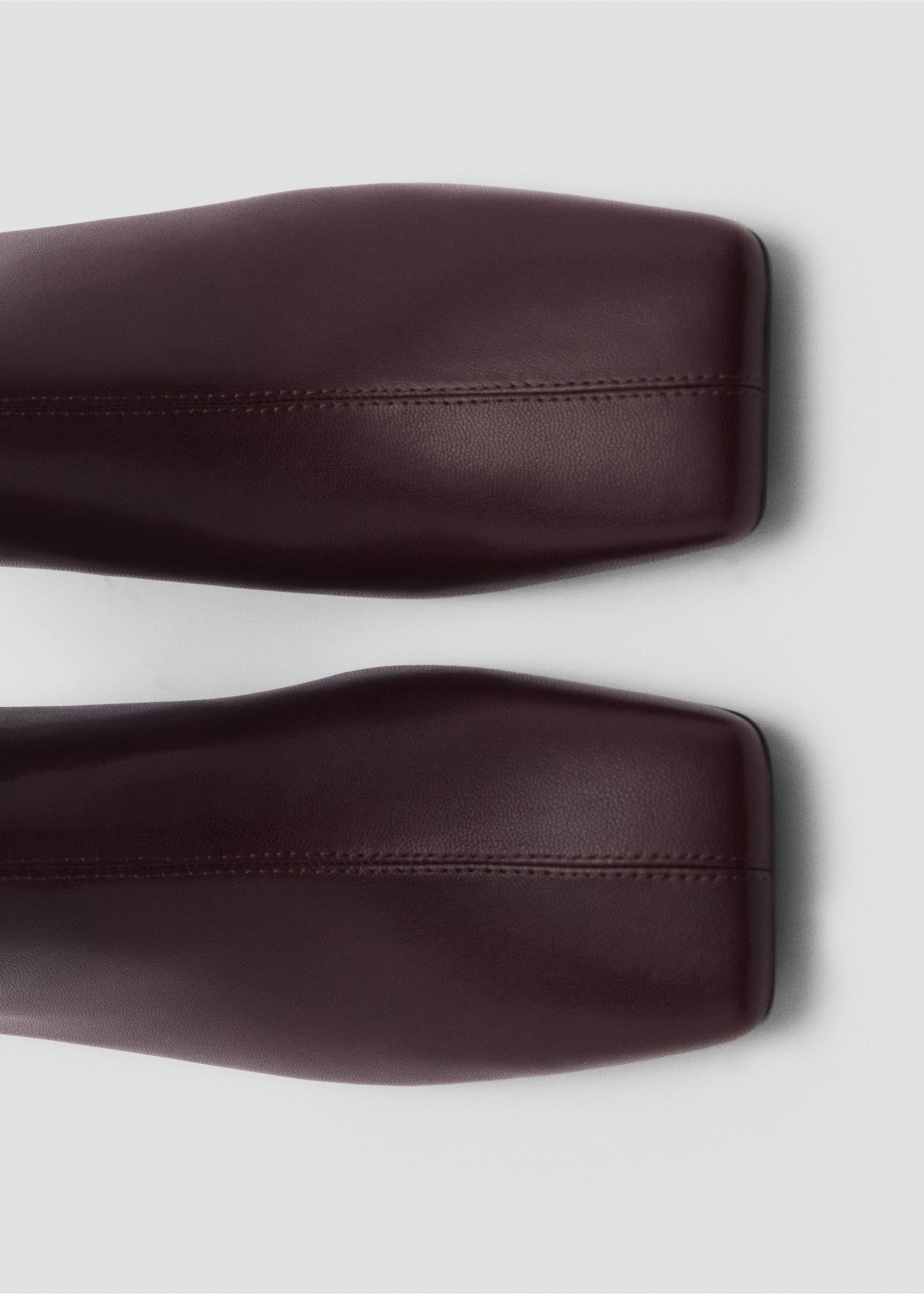 Kožne gležnjače s kvadratnim vrhom - Detalji artikla 3, Čokoladna. Ref: 87020250-00.