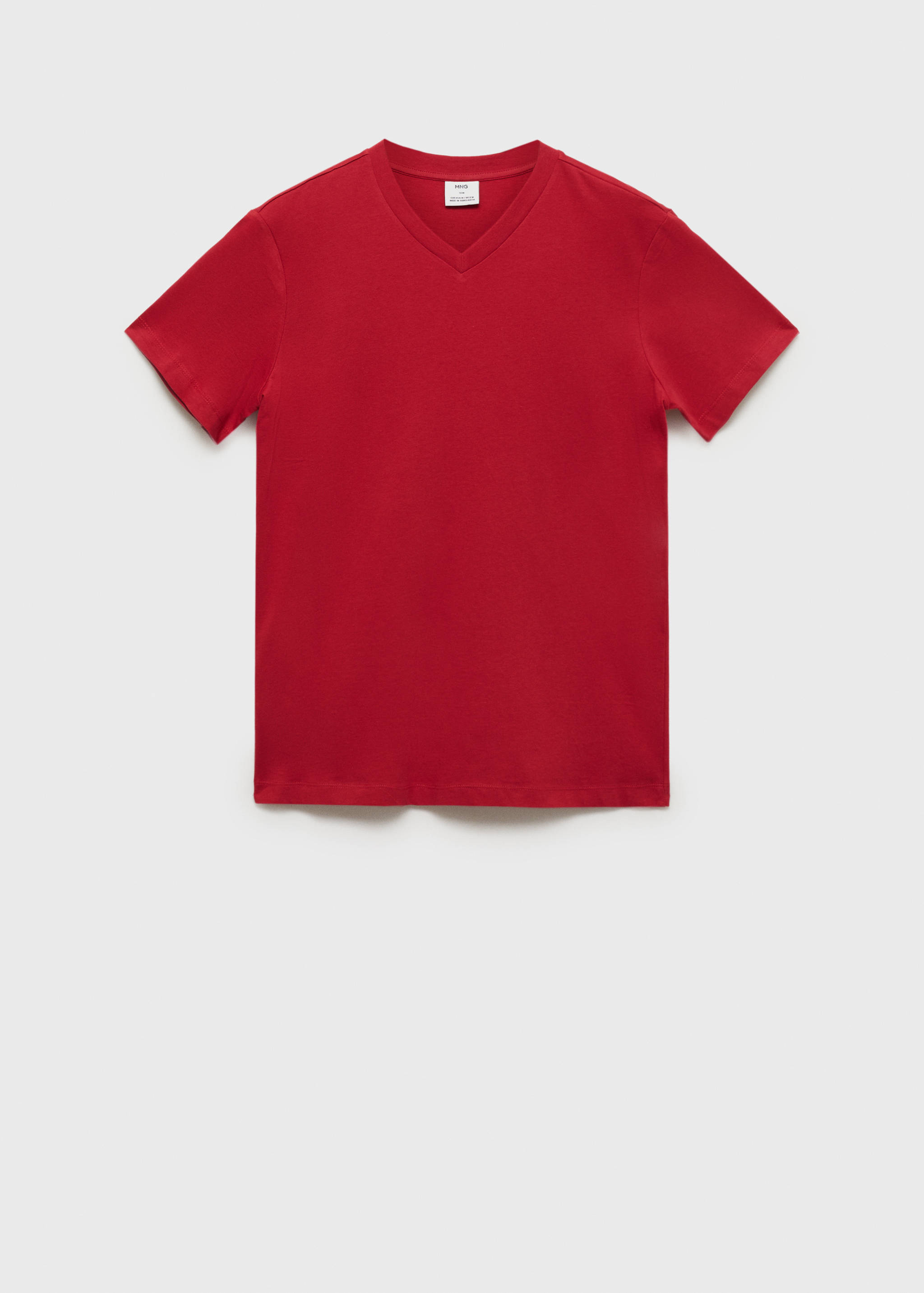 100% cotton slim-fit V-neck t-shirt - Article without model