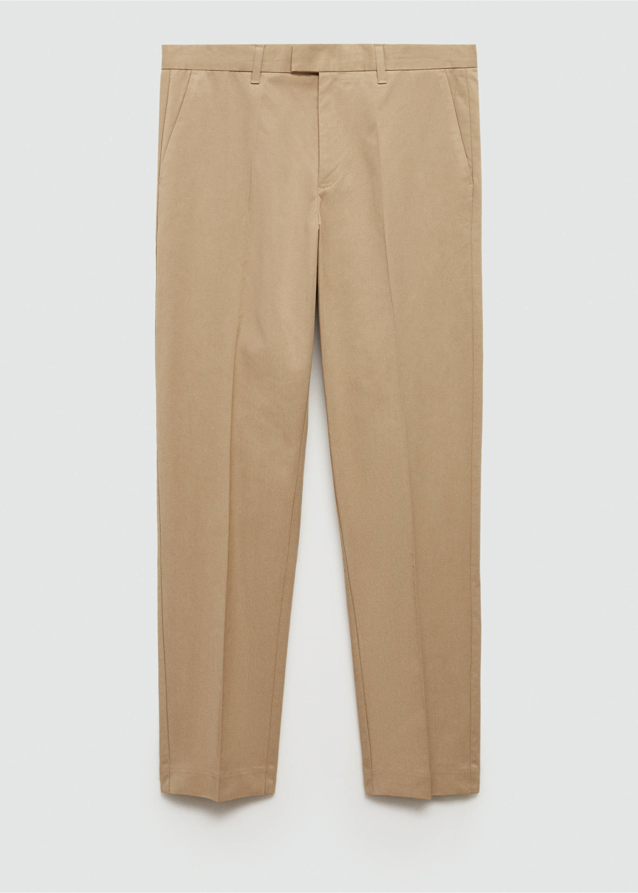Regular-fit cotton trousers - Article without model, Beige. Ref: 87020252-00.