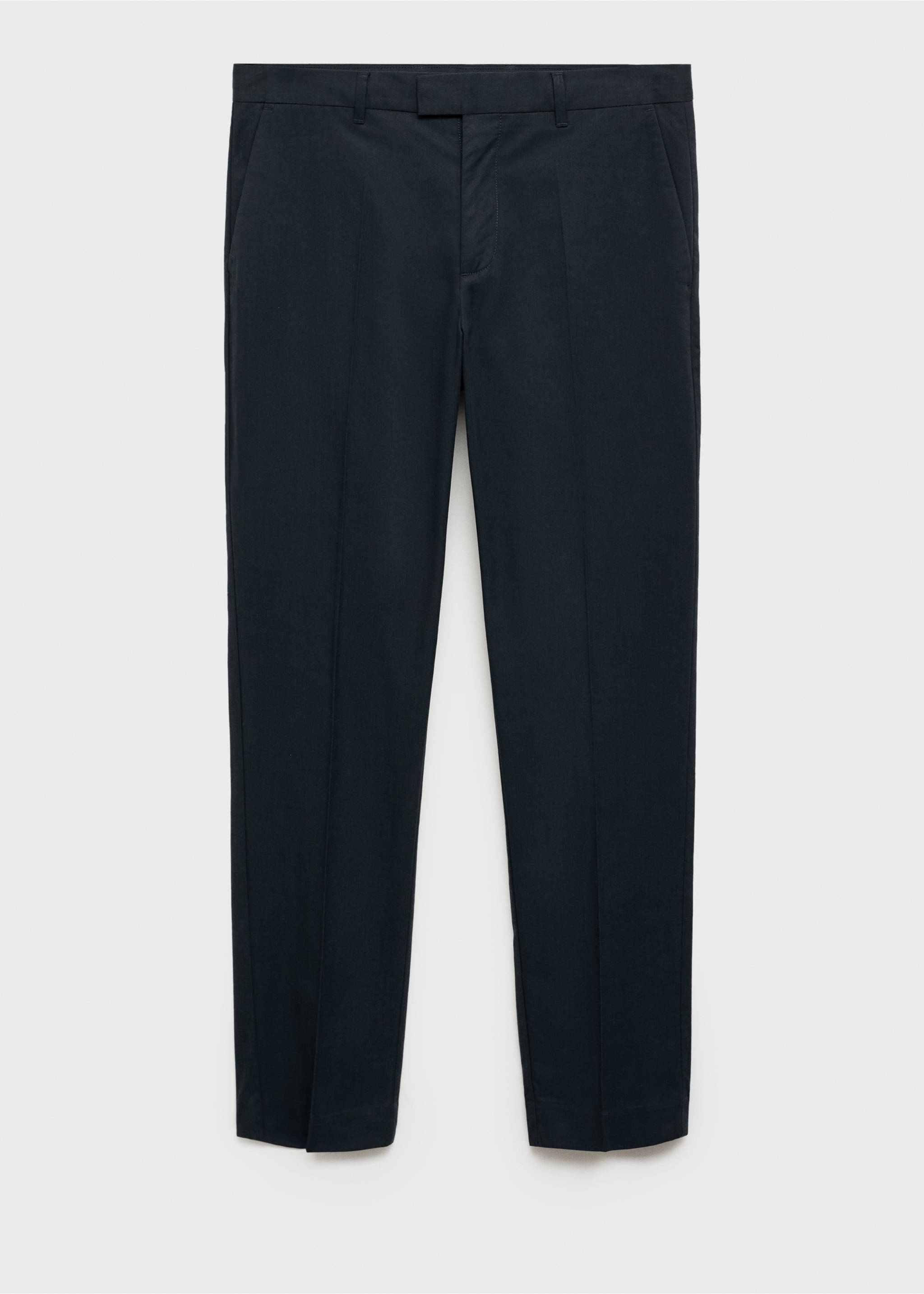 Regular-fit cotton trousers - Article without model, Dark Navy. Ref: 87020252-00.