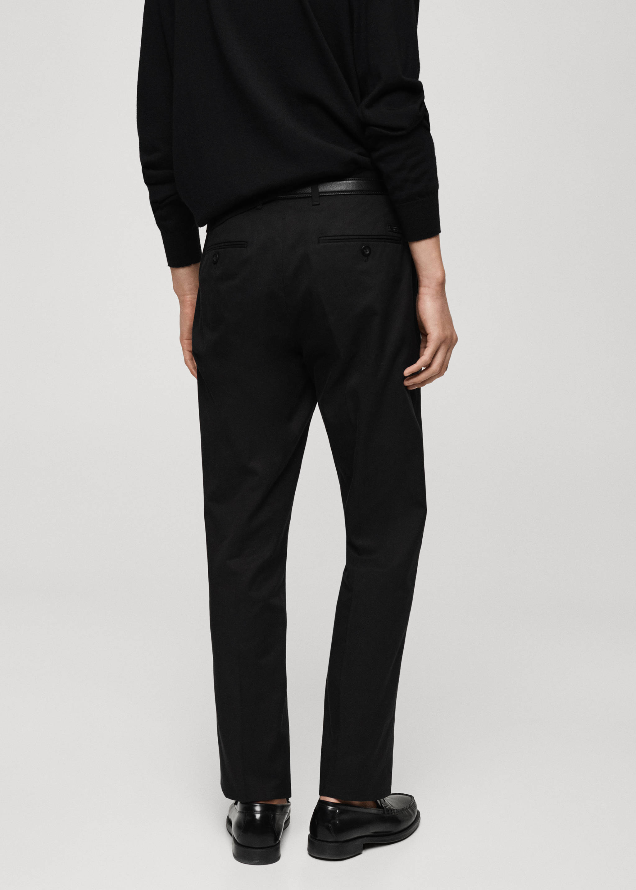 Regular-fit cotton trousers - Reverse of the article
