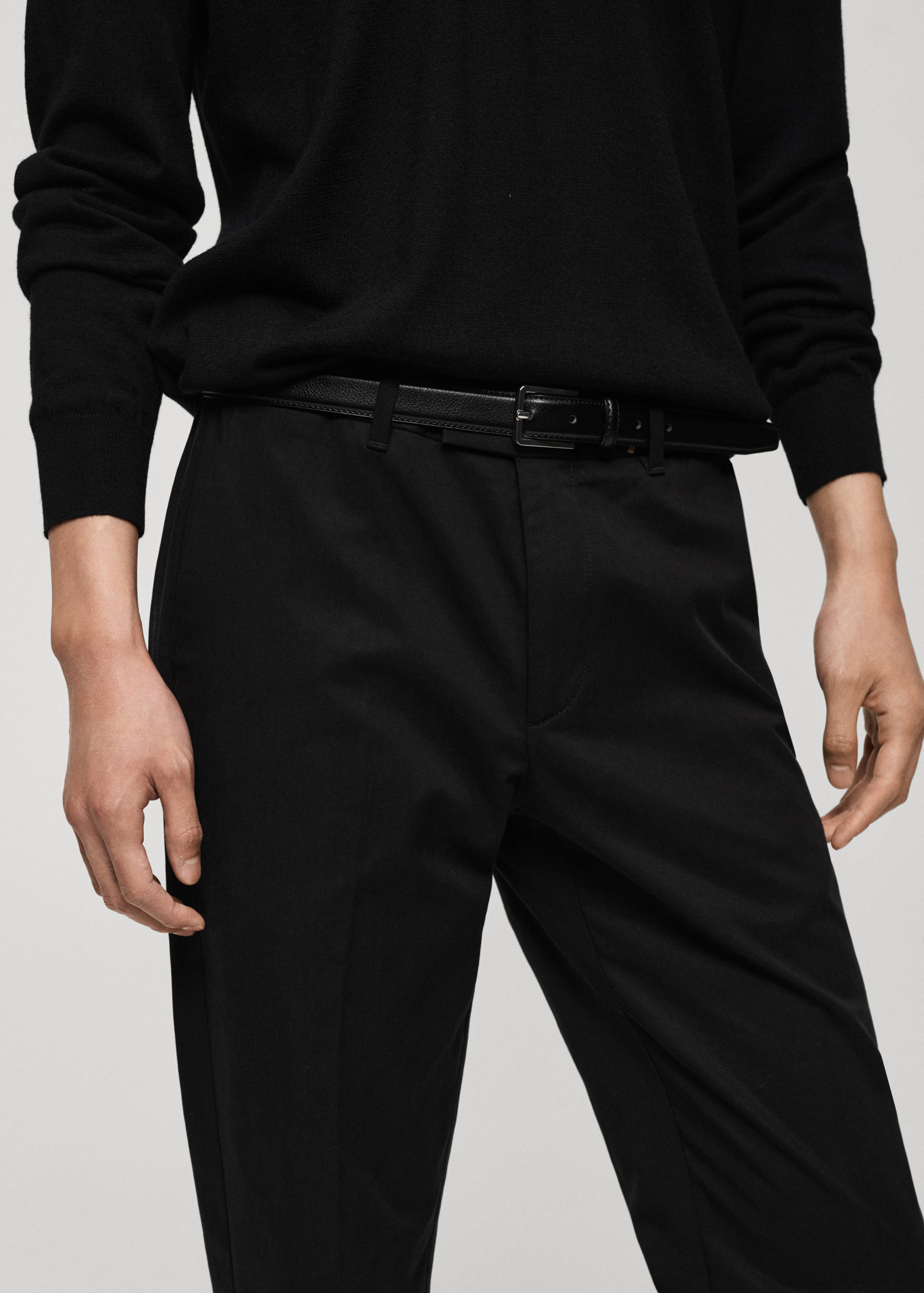 Regular-fit cotton trousers - Details of the article 1