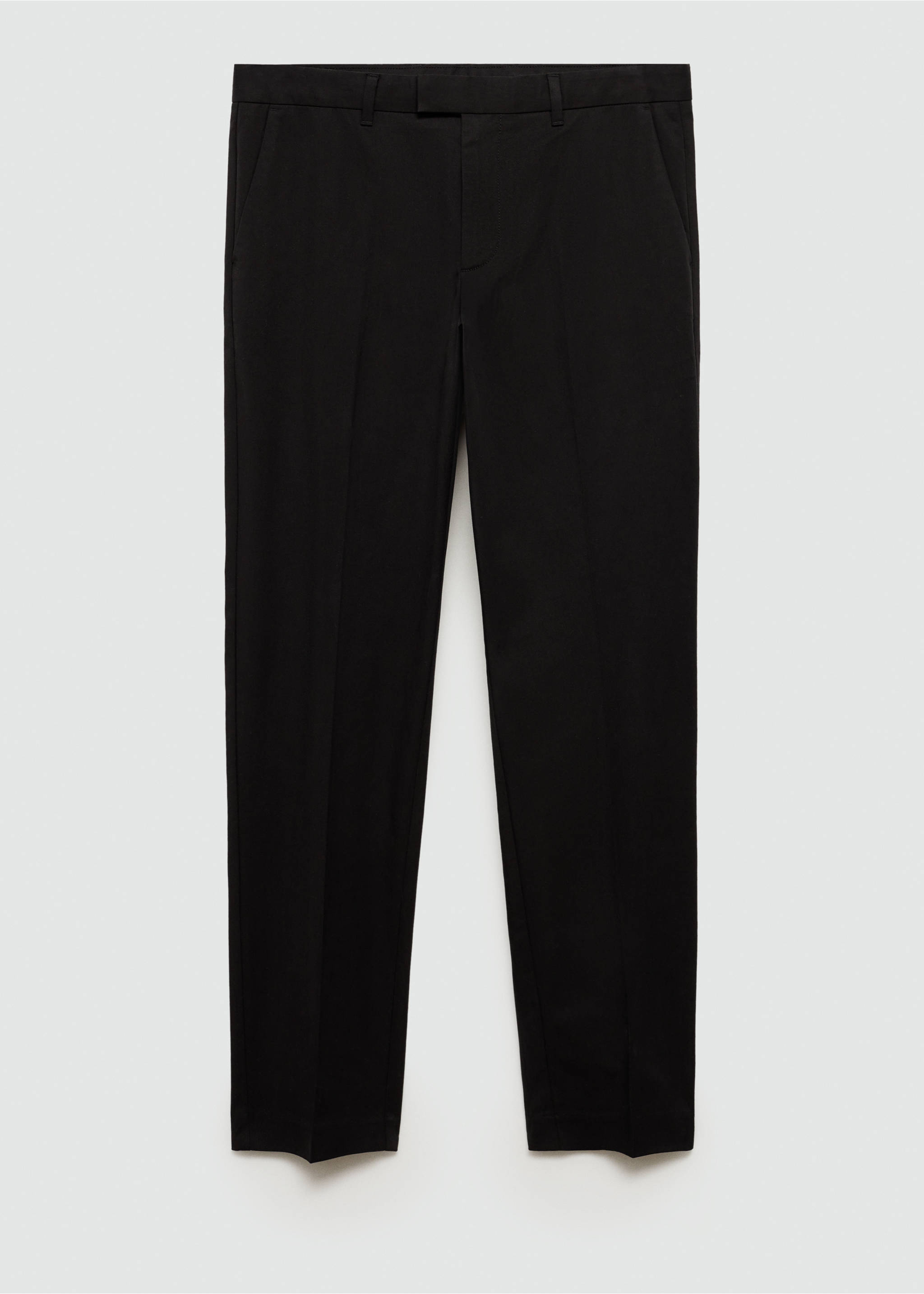 Regular-fit cotton trousers - Article without model, Black. Ref: 87020252-00.
