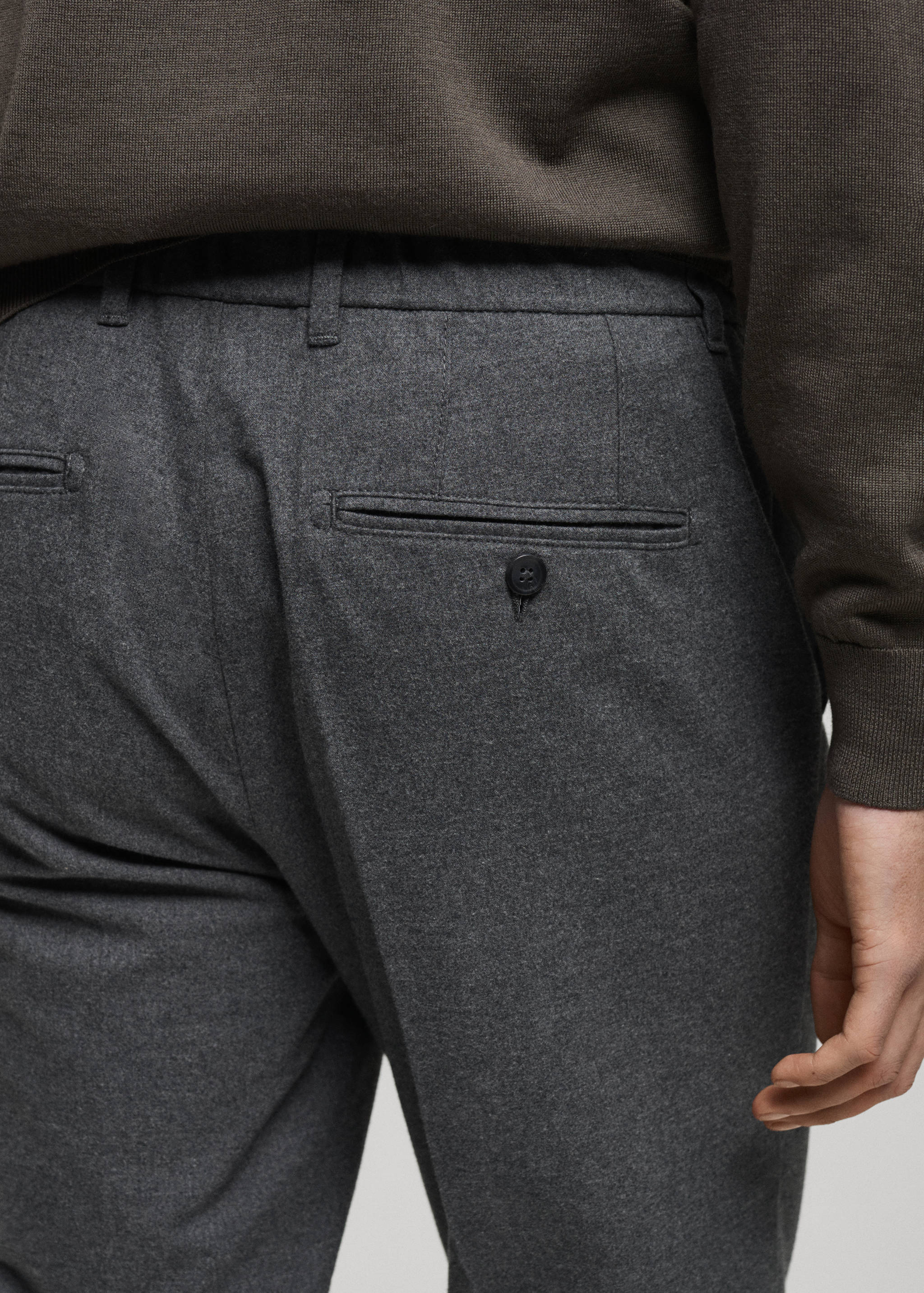 Regular-fit flannel trousers - Details of the article 6