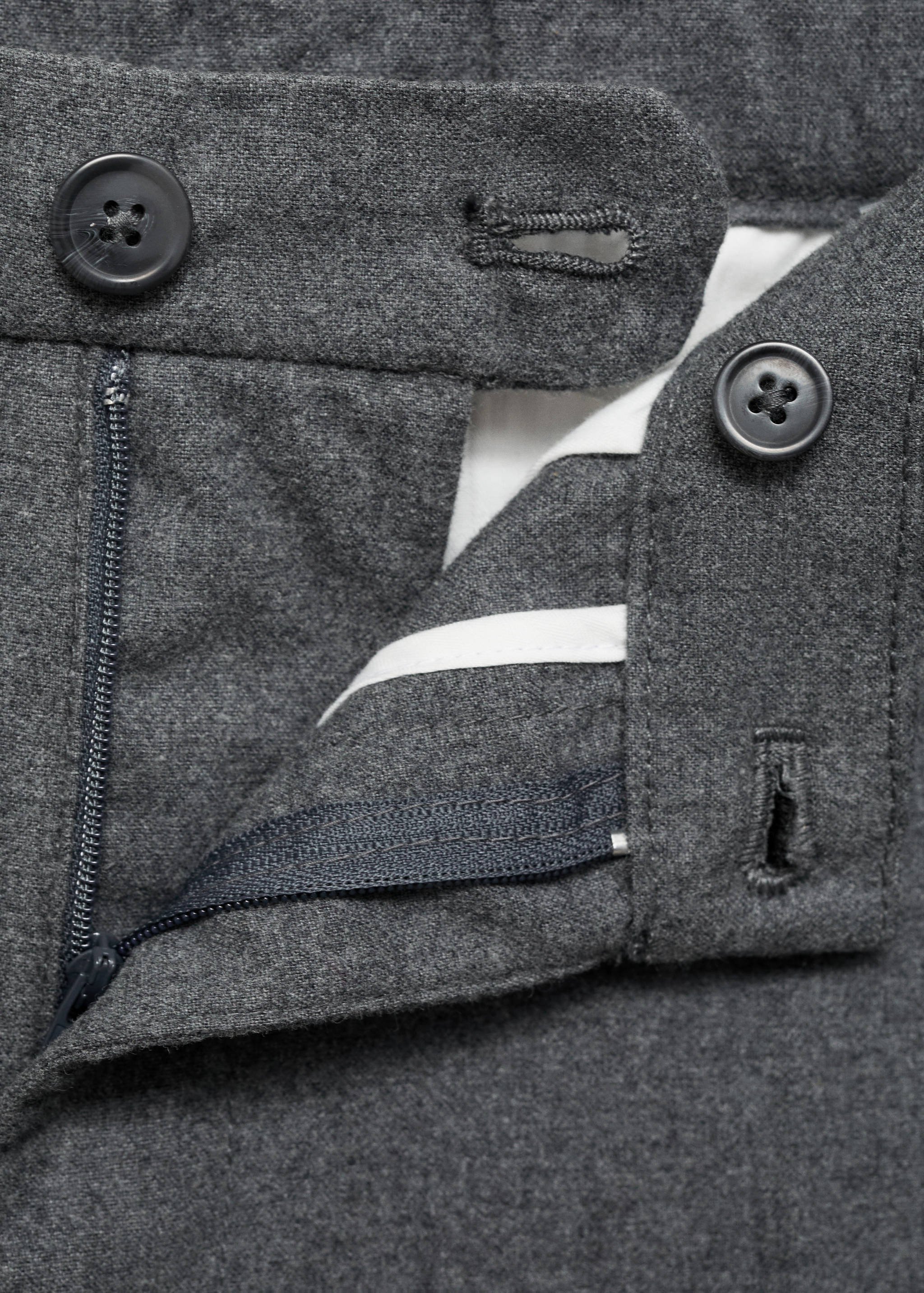 Regular-fit flannel trousers - Details of the article 8